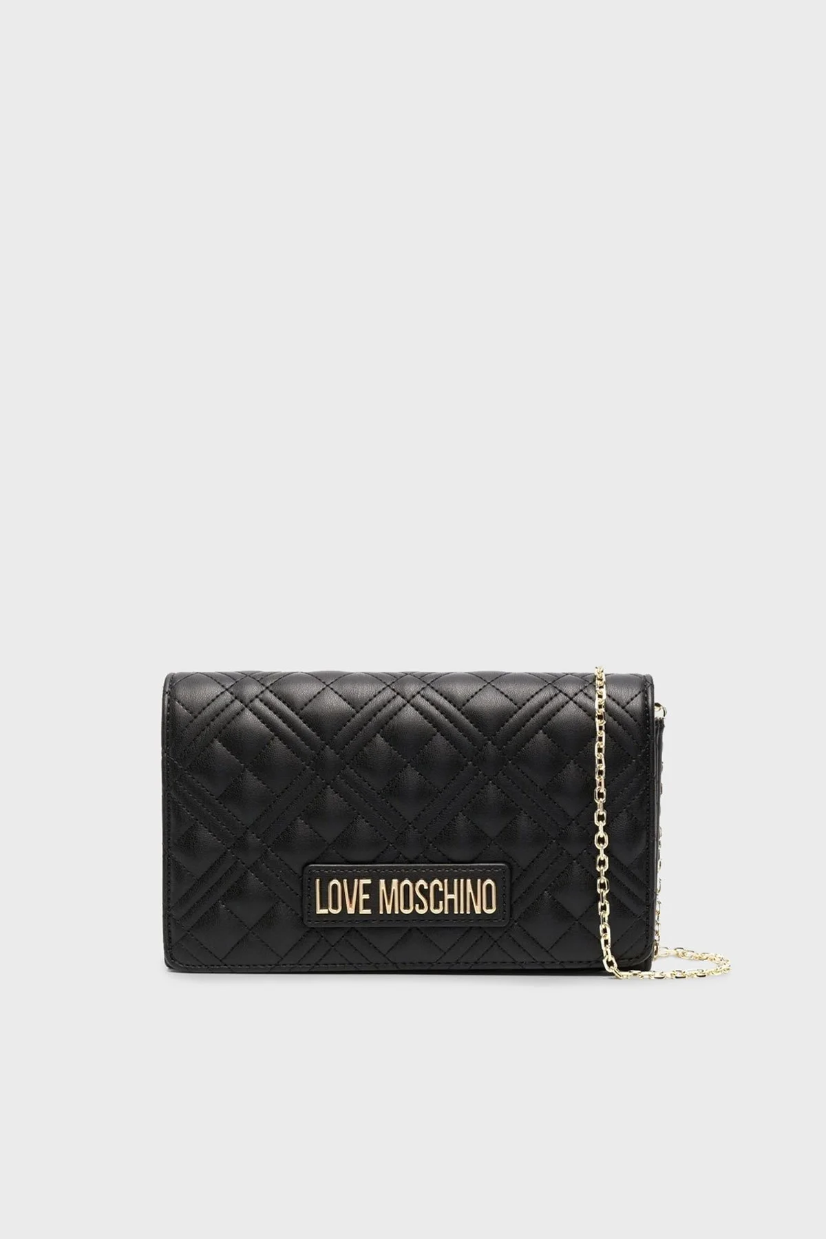 Love Moschino Logolu Zincir Askılı Kapitone Bayan Çanta JC4079PP1GLA0000 SİYAH - 1