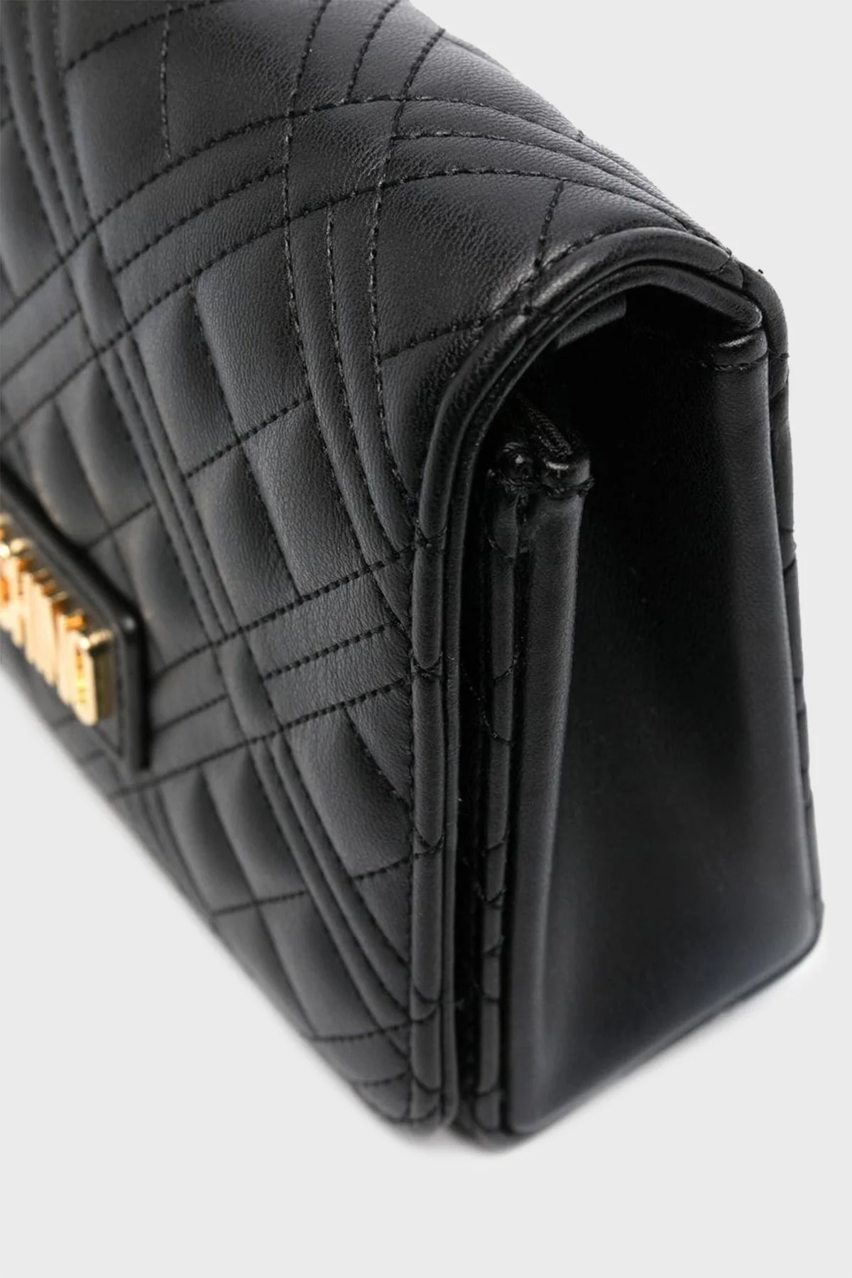 Love Moschino Logolu Zincir Askılı Kapitone Bayan Çanta JC4079PP1GLA0000 SİYAH - 4