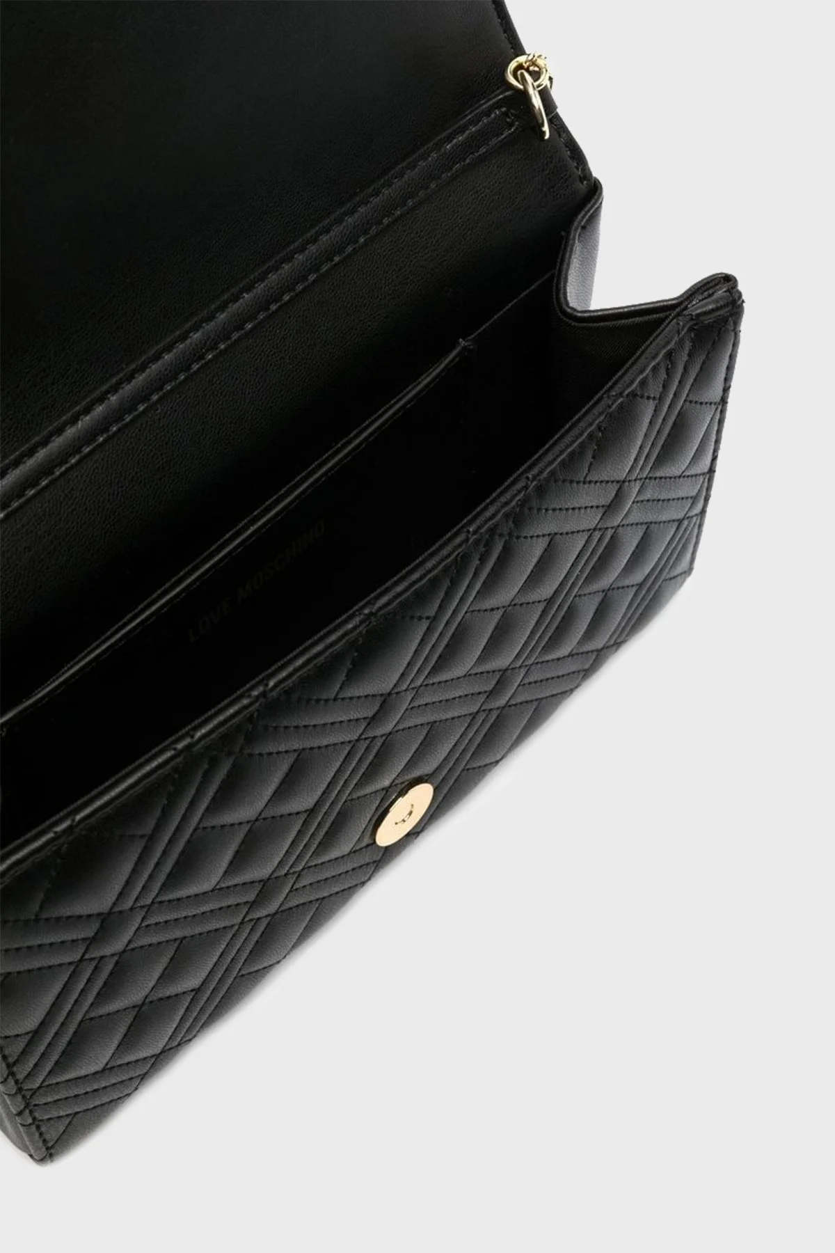 Love Moschino Logolu Zincir Askılı Kapitone Bayan Çanta JC4079PP1GLA0000 SİYAH - 5