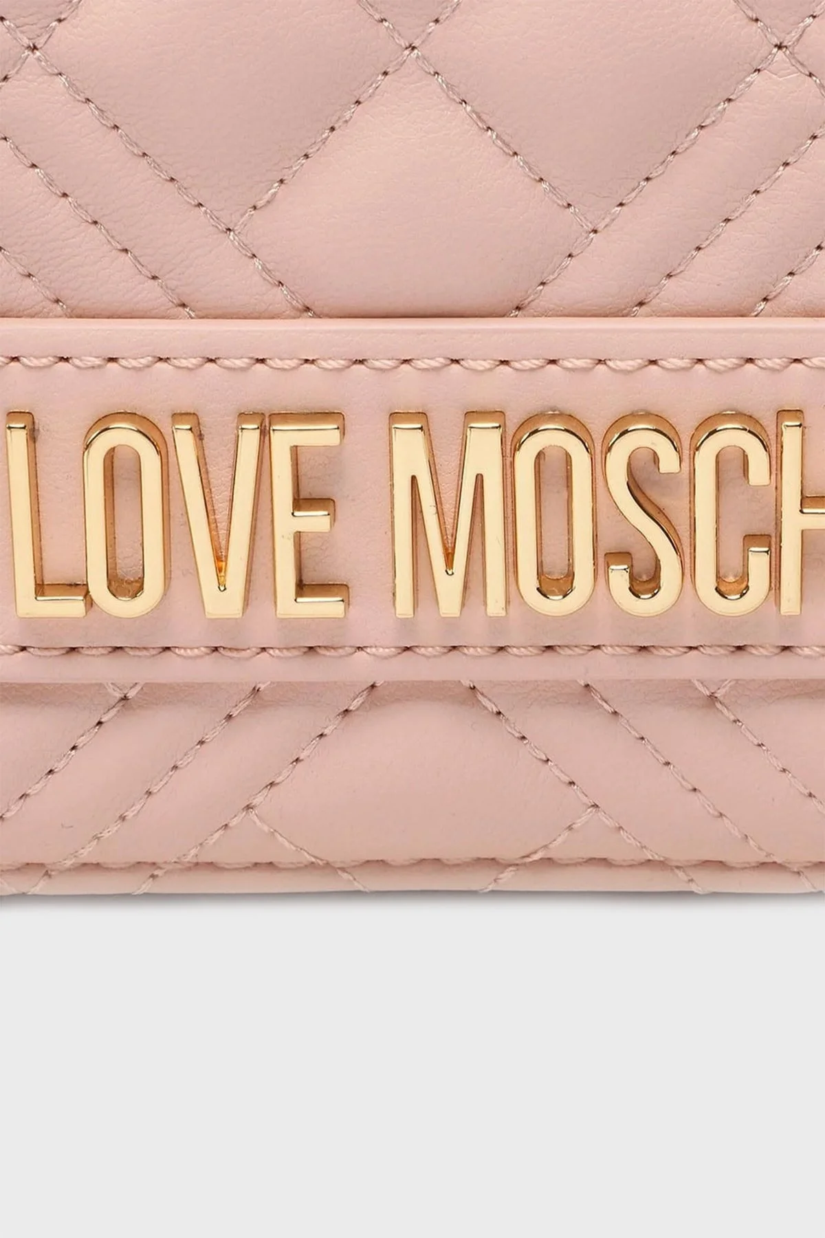 Love Moschino Logolu Zincir Askılı Kapitone Bayan Çanta JC4079PP1GLA0609 PUDRA - 5