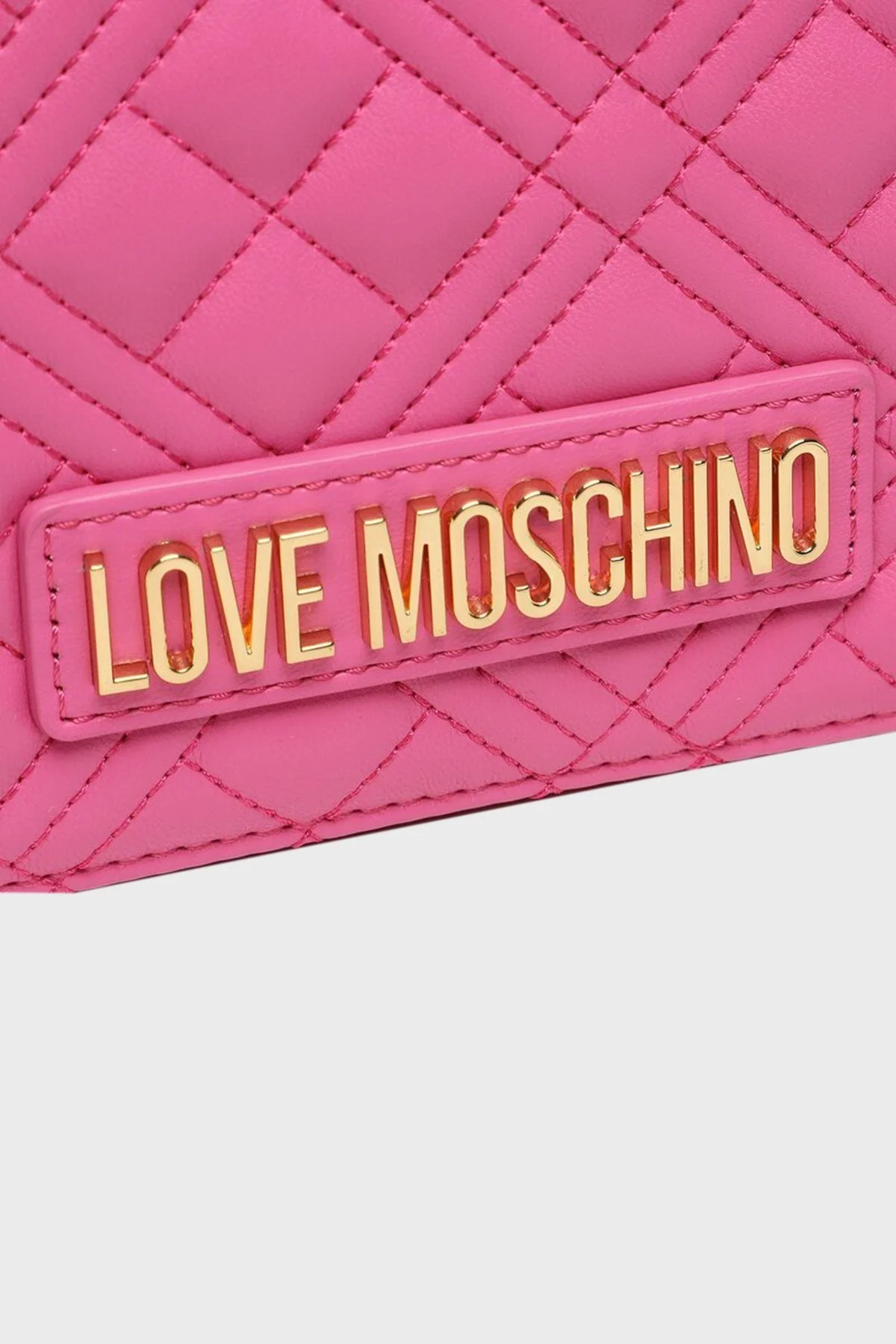 Love Moschino Logolu Zincir Askılı Kapitone Bayan Çanta JC4079PP1GLA0615 FUŞYA - 2