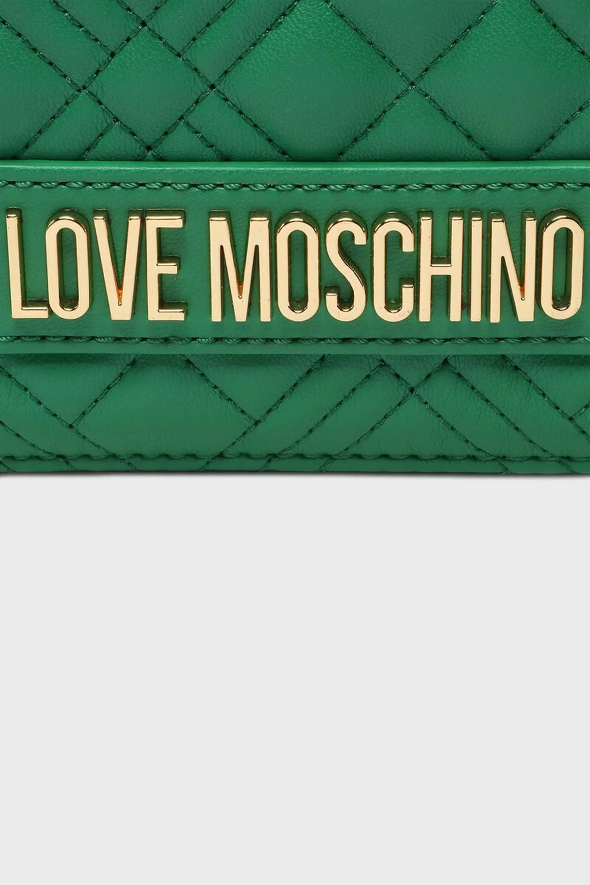 Love Moschino Logolu Zincir Askılı Kapitone Bayan Çanta JC4079PP1GLA0801 YEŞİL - 2