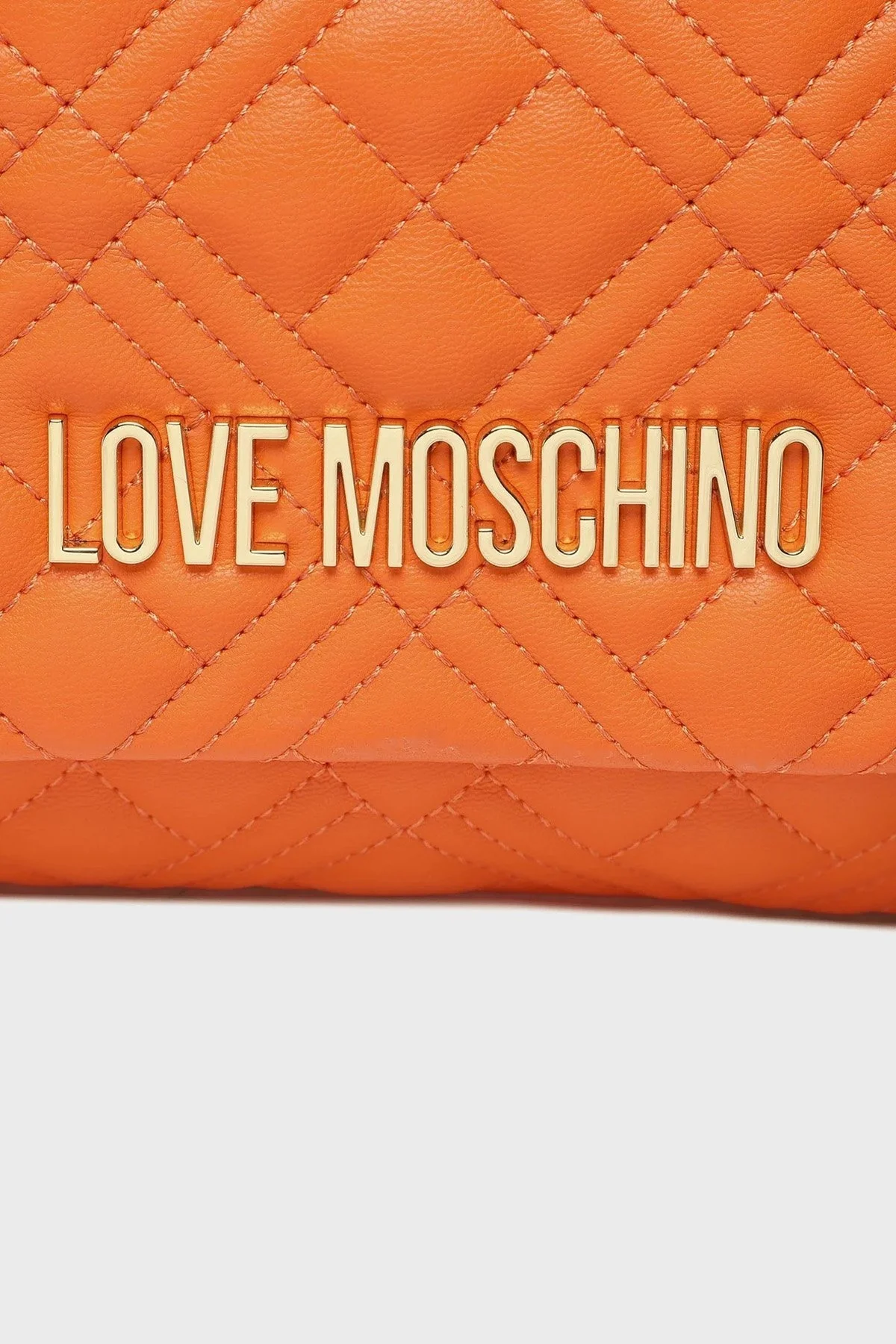 Love Moschino Logolu Zincir Askılı Kapitone Bayan Çanta JC4097PP1GLA0450 TURUNCU - 5
