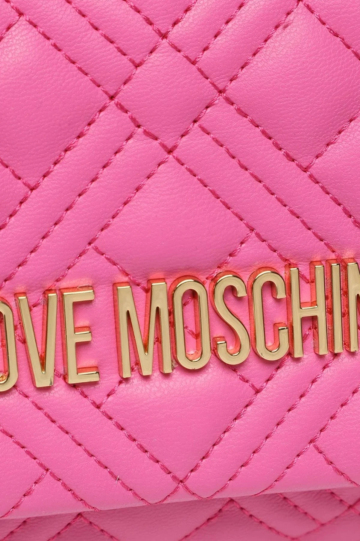 Love Moschino Logolu Zincir Askılı Kapitone Bayan Çanta JC4097PP1GLA0615 FUŞYA - 3