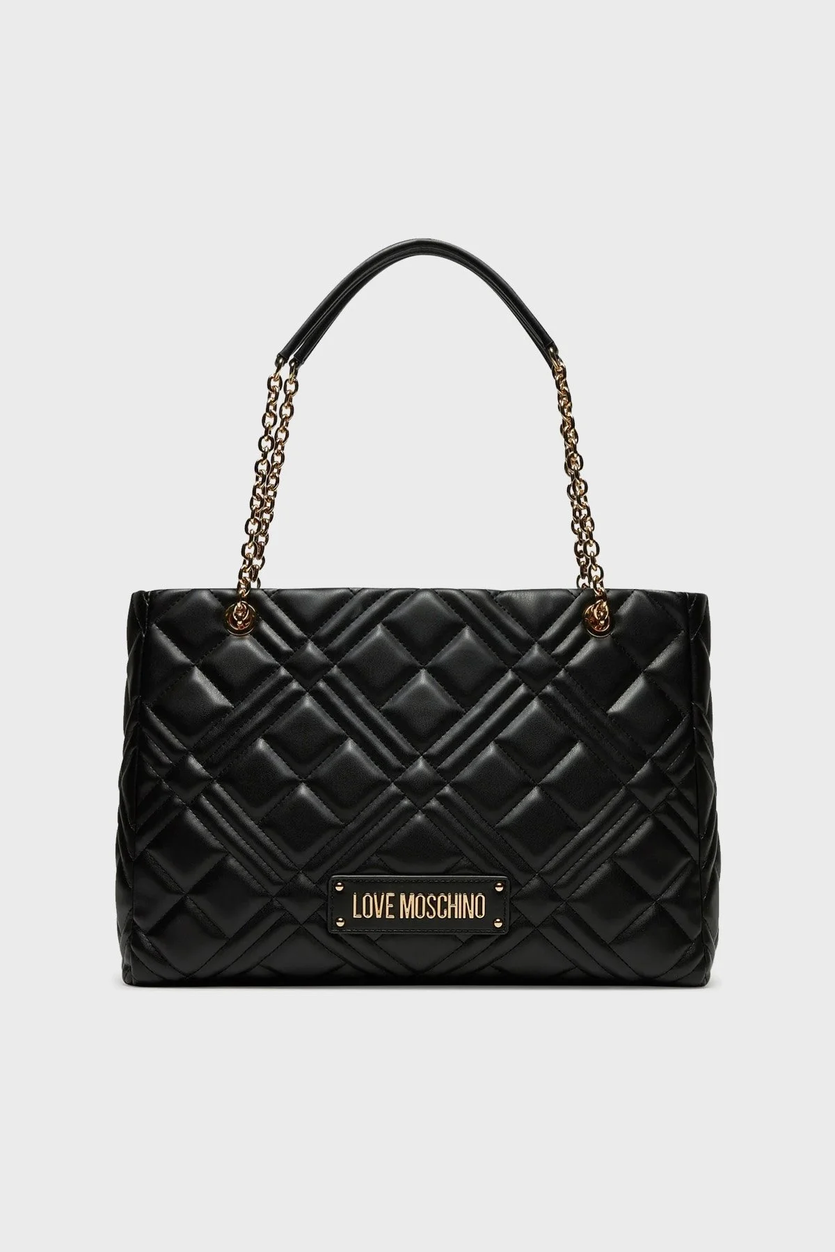 Love Moschino Logolu Zincir Askılı Kapitone Bayan Çanta JC4145PP0LLA0000 SİYAH - 1