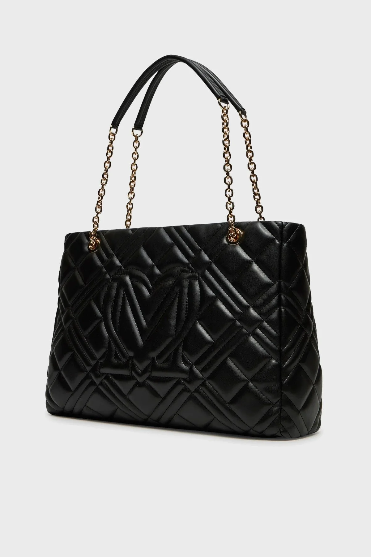 Love Moschino Logolu Zincir Askılı Kapitone Bayan Çanta JC4145PP0LLA0000 SİYAH - 5