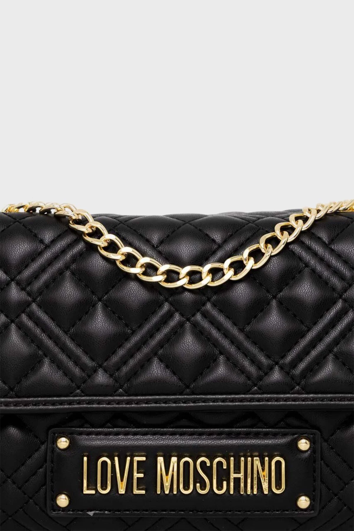 Love Moschino Logolu Zincir Askılı Kapitone Bayan Çanta JC4163PP0HLA0000 SİYAH - 3