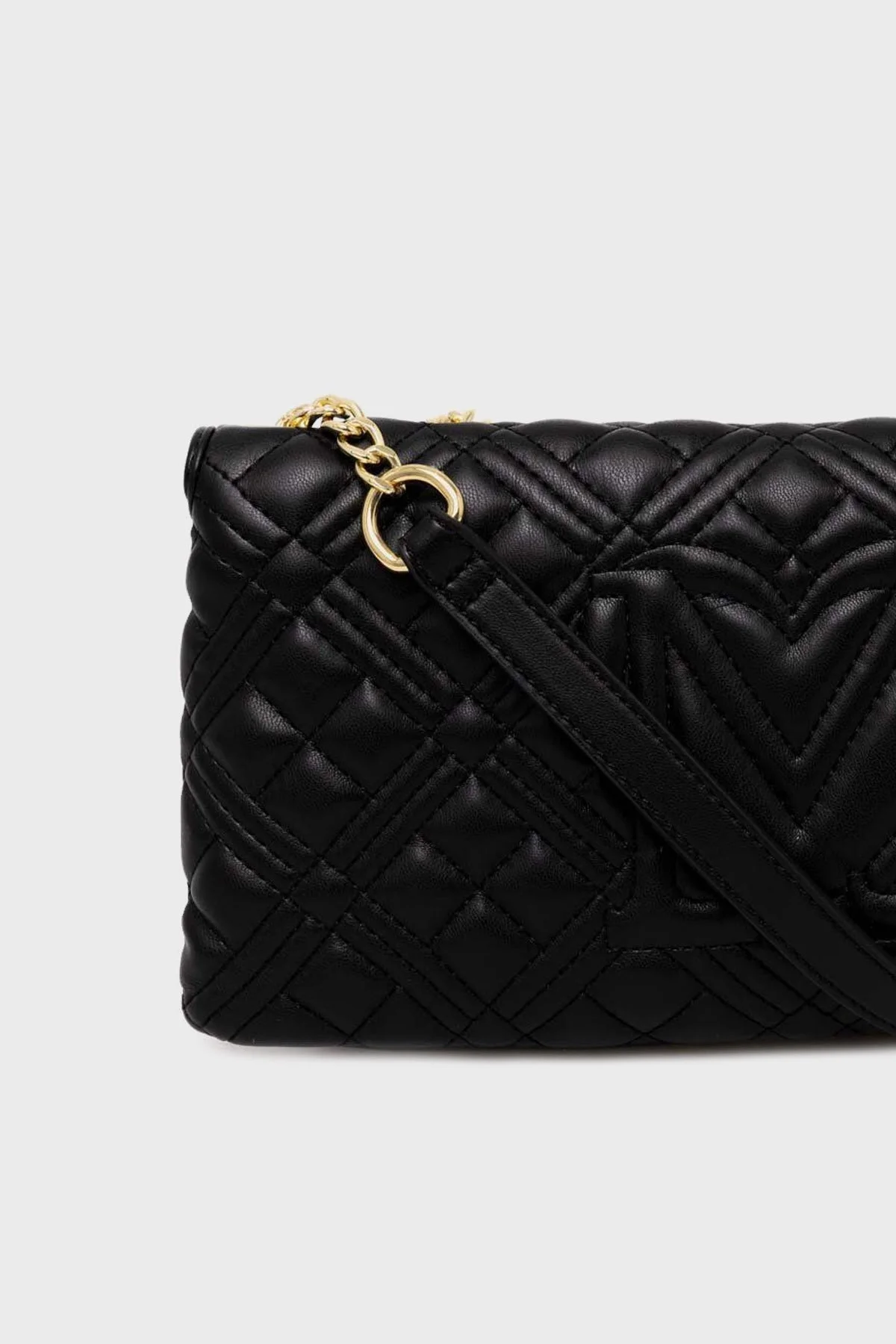 Love Moschino Logolu Zincir Askılı Kapitone Bayan Çanta JC4163PP0HLA0000 SİYAH - 4