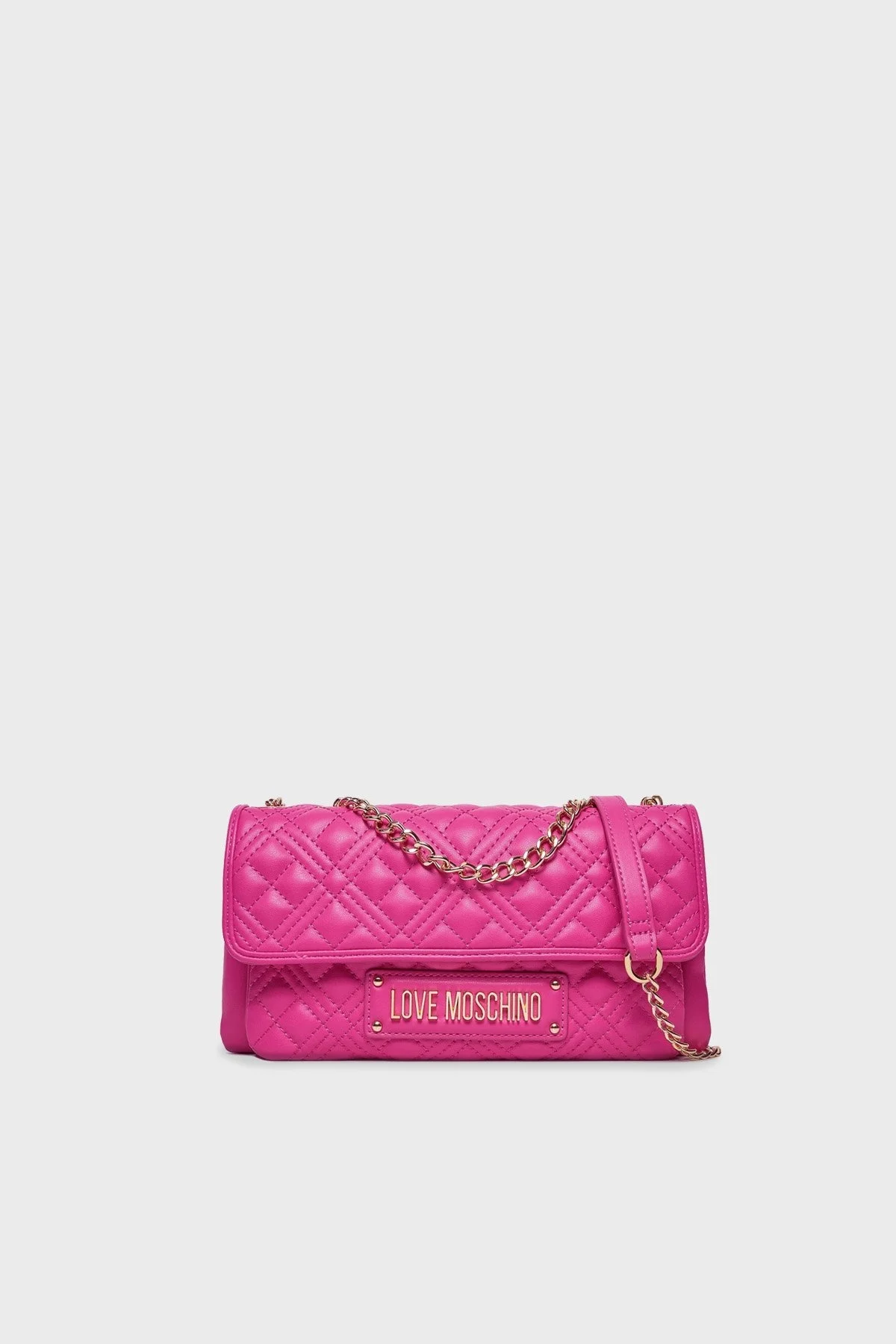 Love Moschino Logolu Zincir Askılı Kapitone Bayan Çanta JC4163PP0HLA0604 FUŞYA - 1