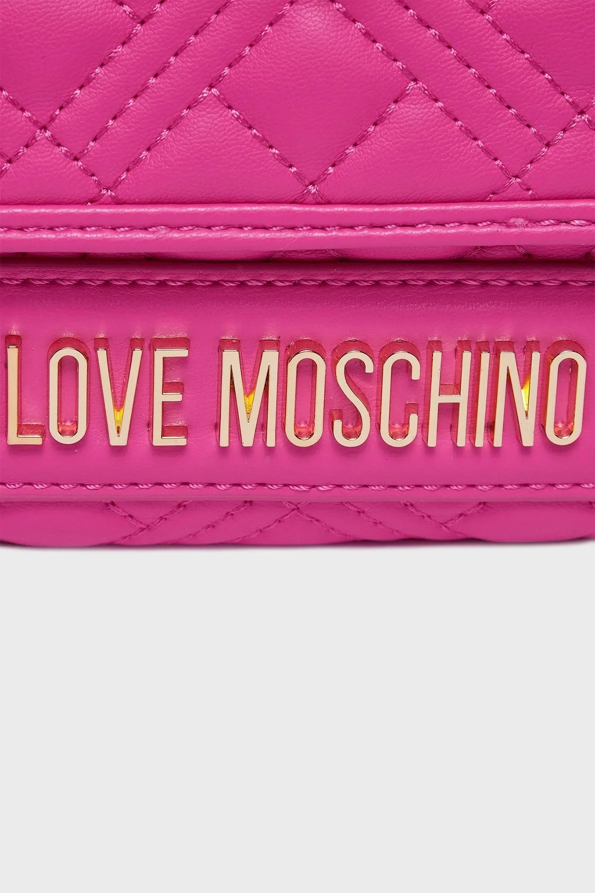 Love Moschino Logolu Zincir Askılı Kapitone Bayan Çanta JC4163PP0HLA0604 FUŞYA - 2