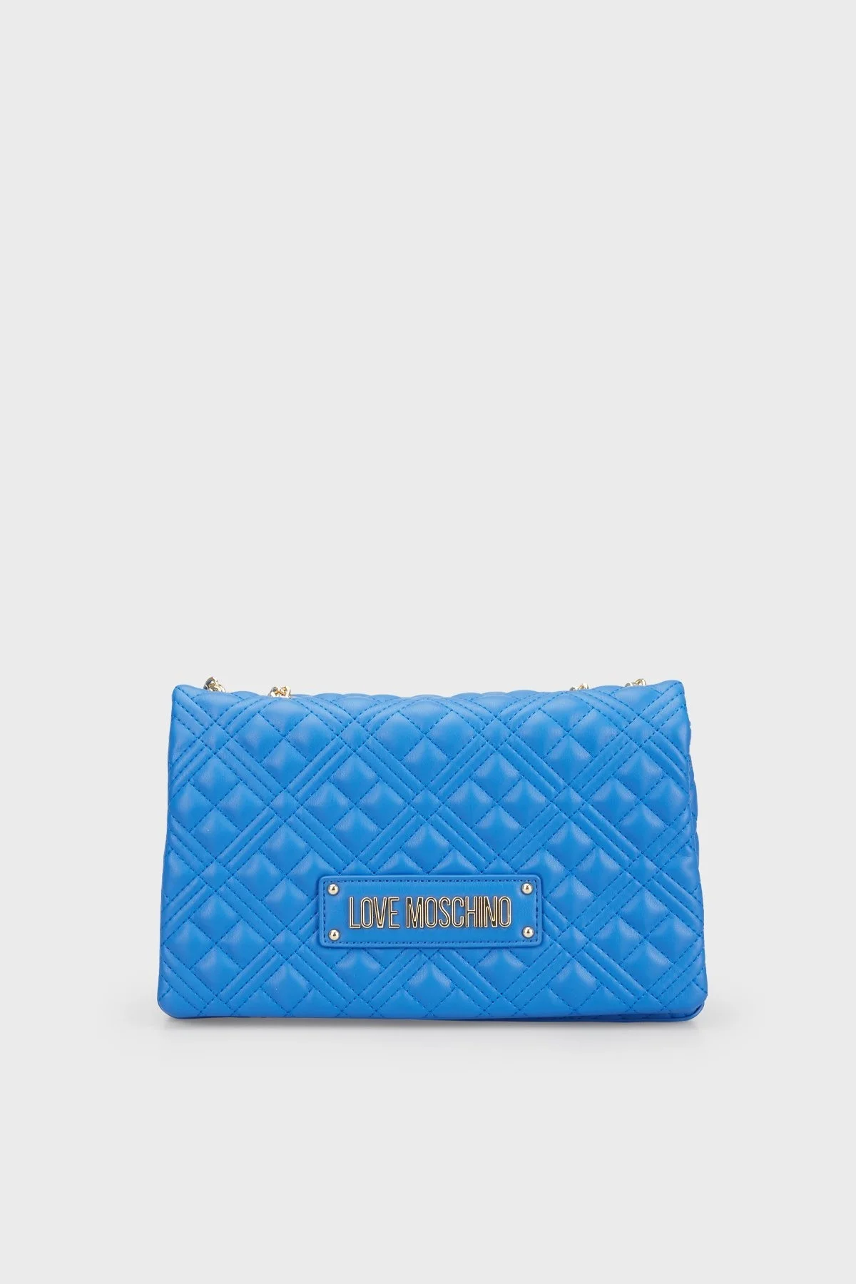 Love Moschino Logolu Zincir Askılı Kapitone Bayan Çanta JC4230PP0ILA0715 MAVİ - 1