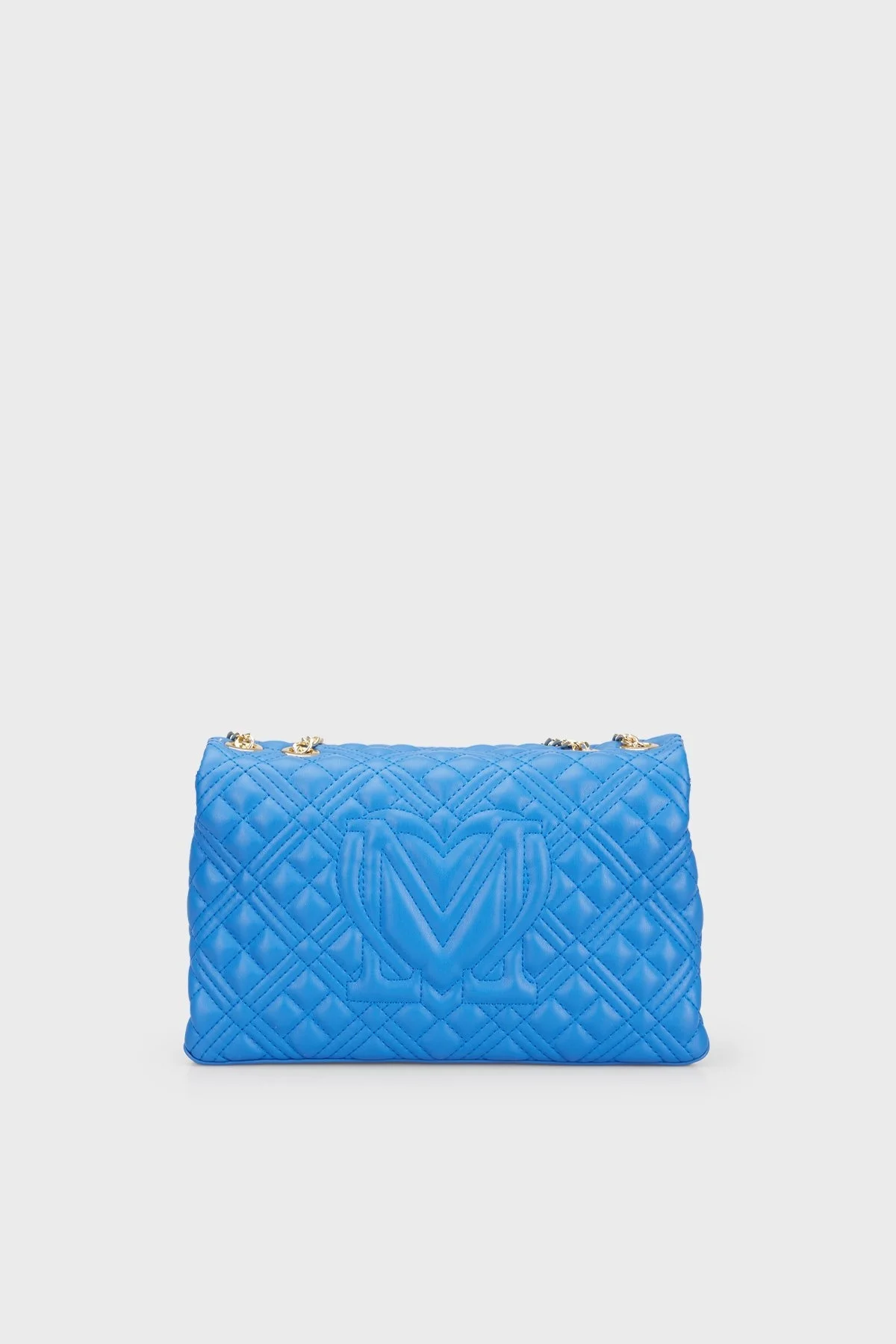 Love Moschino Logolu Zincir Askılı Kapitone Bayan Çanta JC4230PP0ILA0715 MAVİ - 2