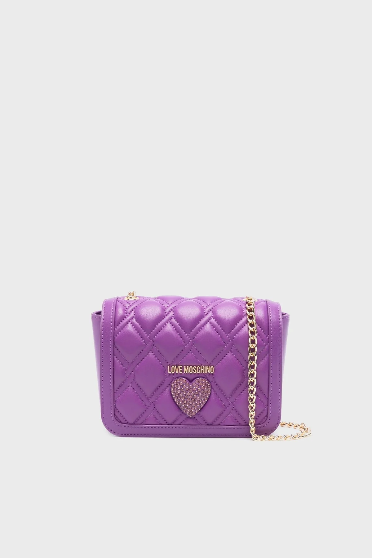 Love Moschino Logolu Zincir Askılı Kapitone Bayan Çanta JC4344PP0IK1065A MOR - 1