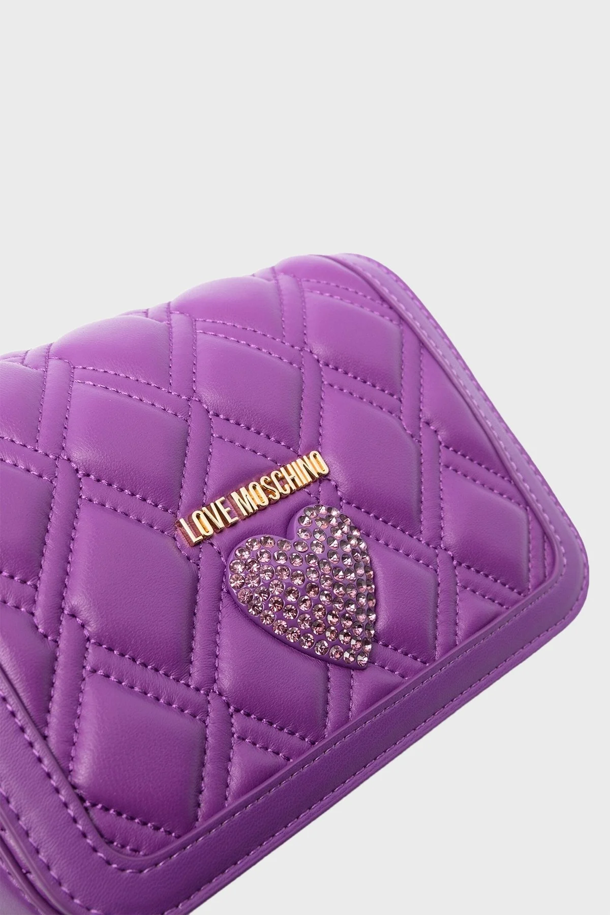 Love Moschino Logolu Zincir Askılı Kapitone Bayan Çanta JC4344PP0IK1065A MOR - 4