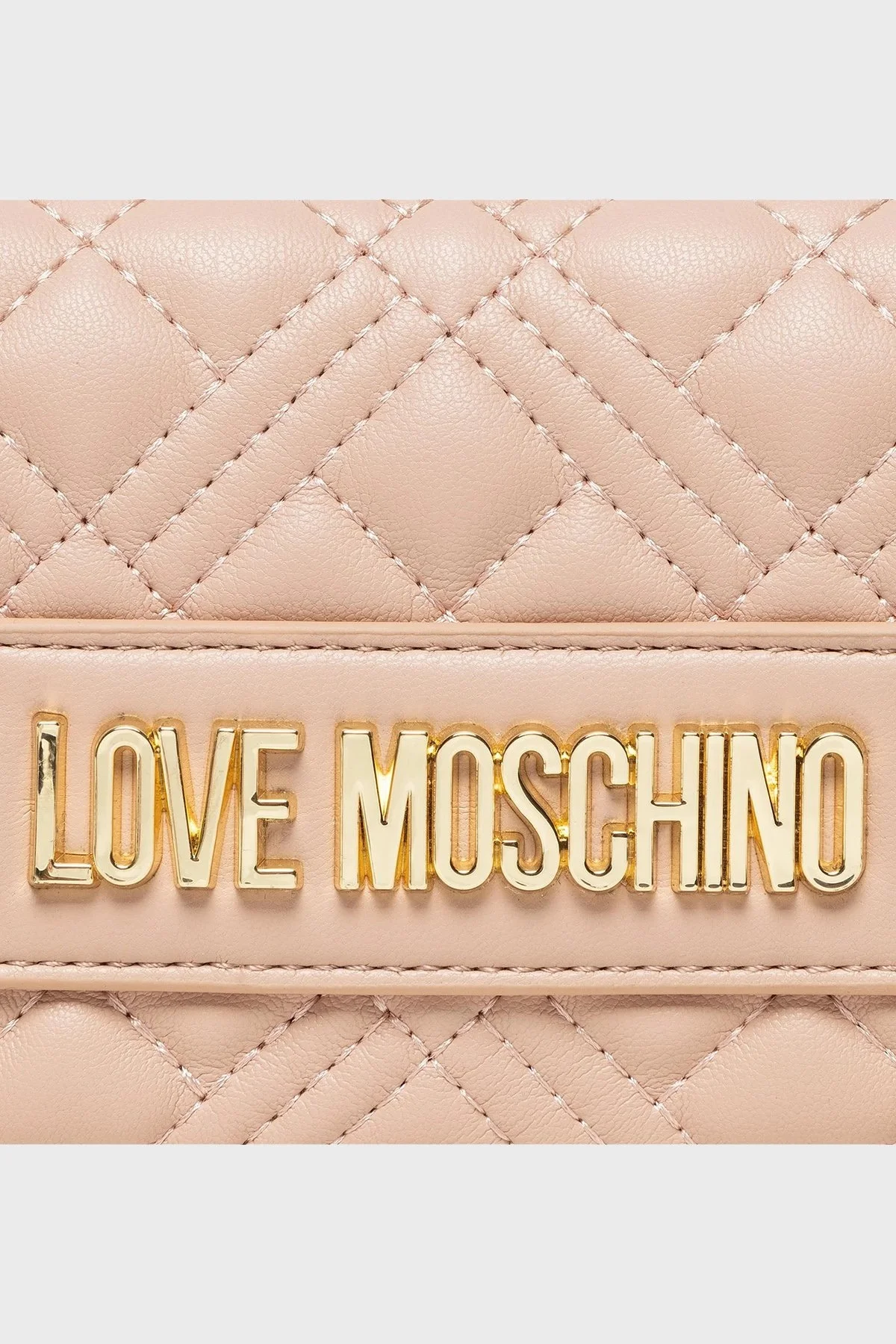 Love Moschino Logolu Zincir Askılı Kapitone Bayan Çanta JC5681PP1FLA0107 BEJ - 2