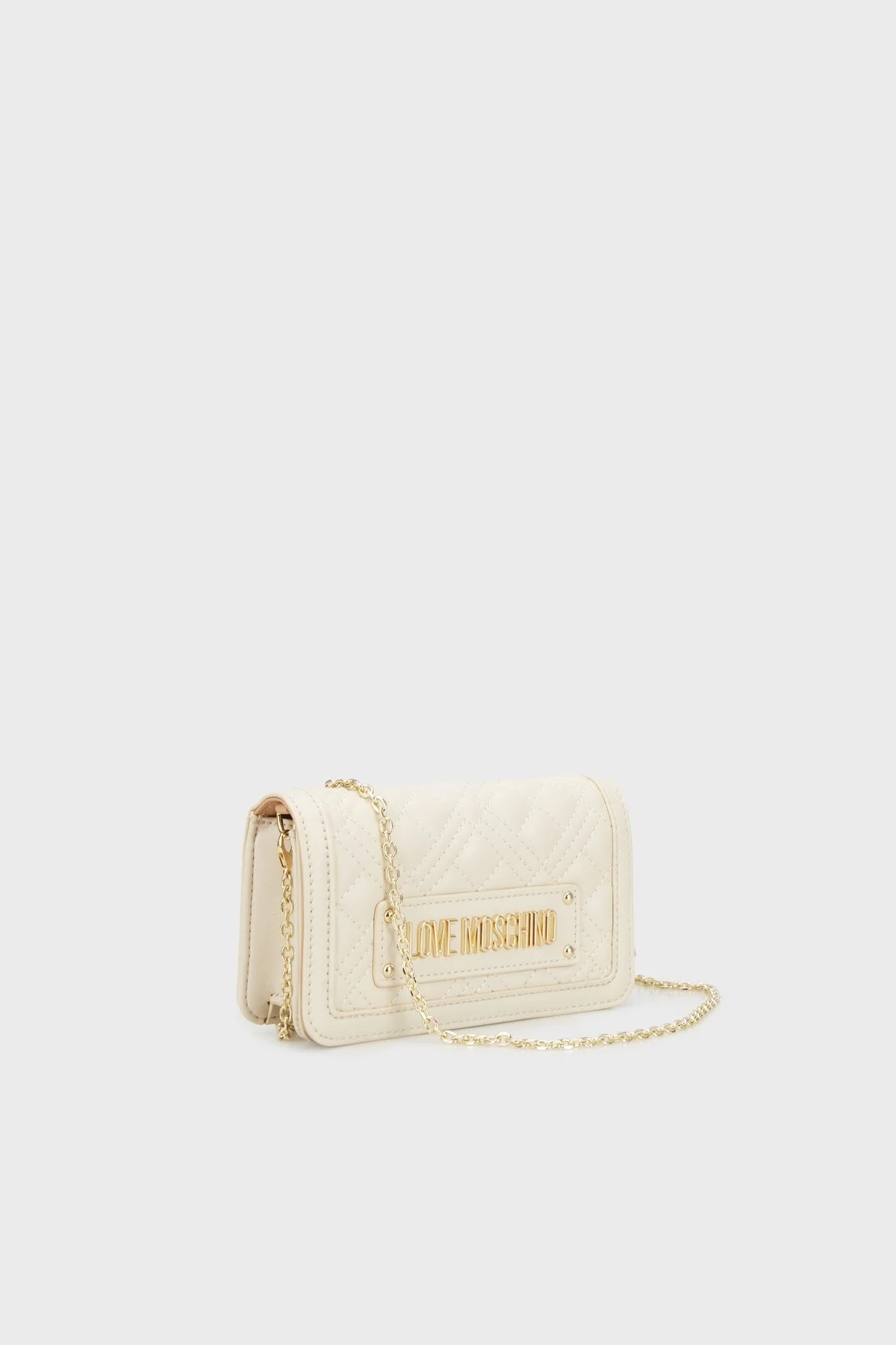 Love Moschino Logolu Zincir Askılı Kapitone Bayan Çanta JC5681PP1ILA0110 BEJ - 1
