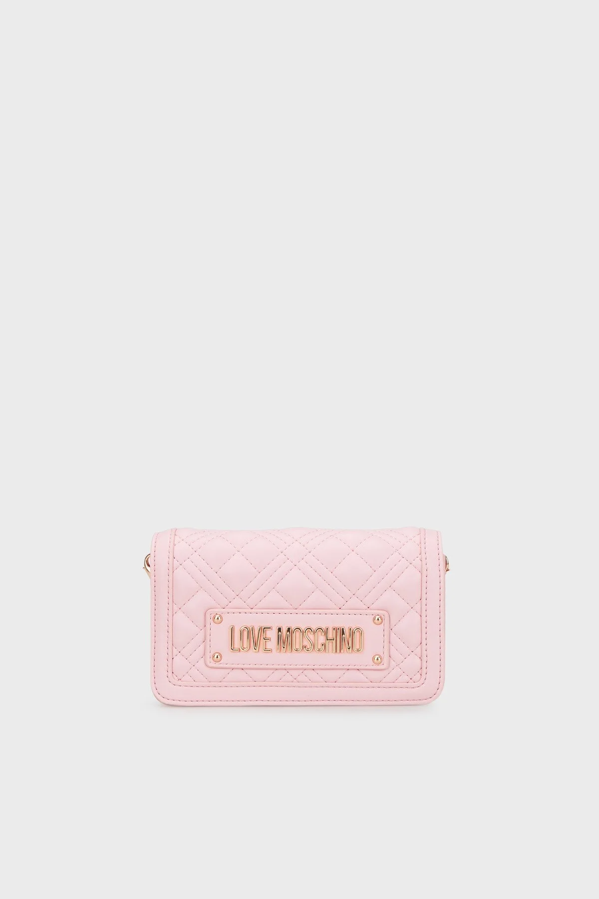 Love Moschino Logolu Zincir Askılı Kapitone Bayan Çanta JC5681PP1ILA0601 PUDRA - 1