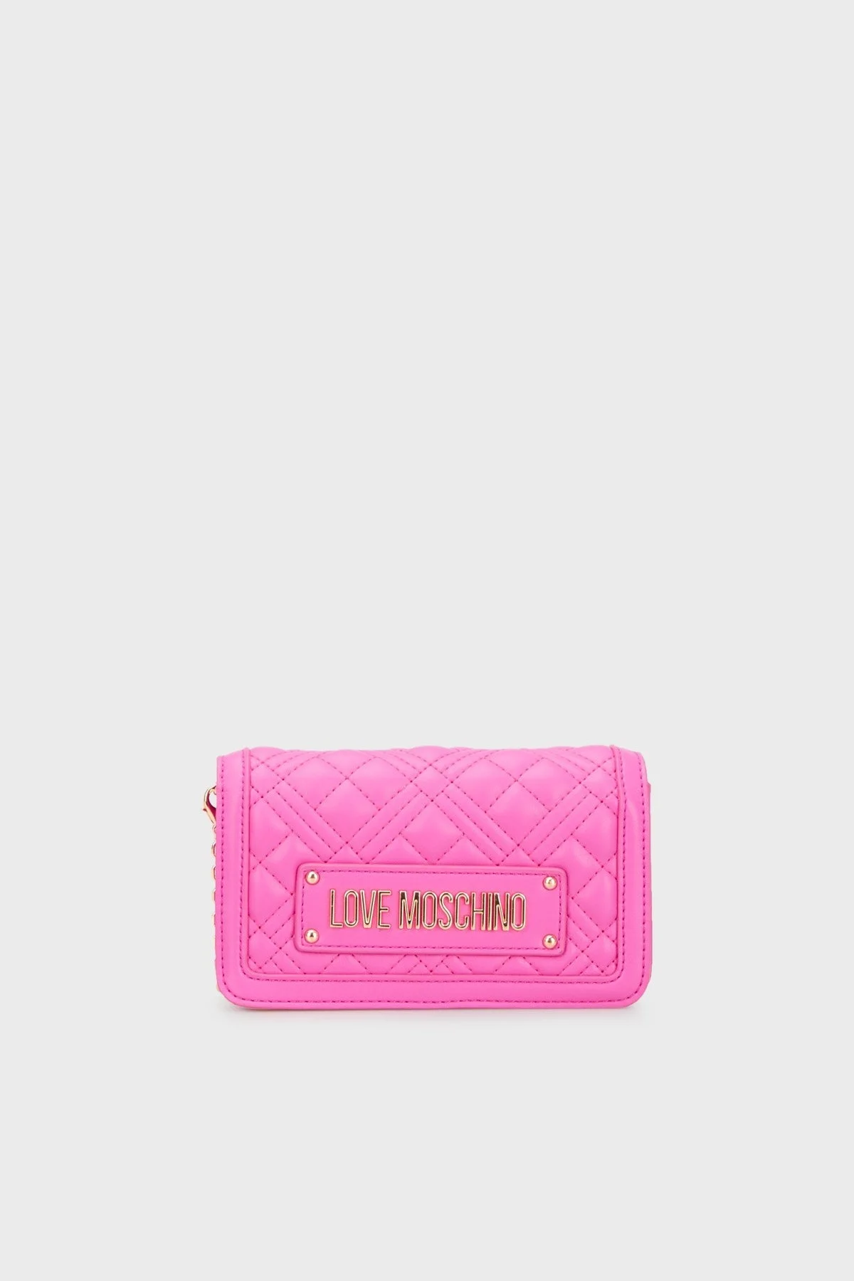 Love Moschino Logolu Zincir Askılı Kapitone Bayan Çanta JC5681PP1ILA0615 FUŞYA - 1