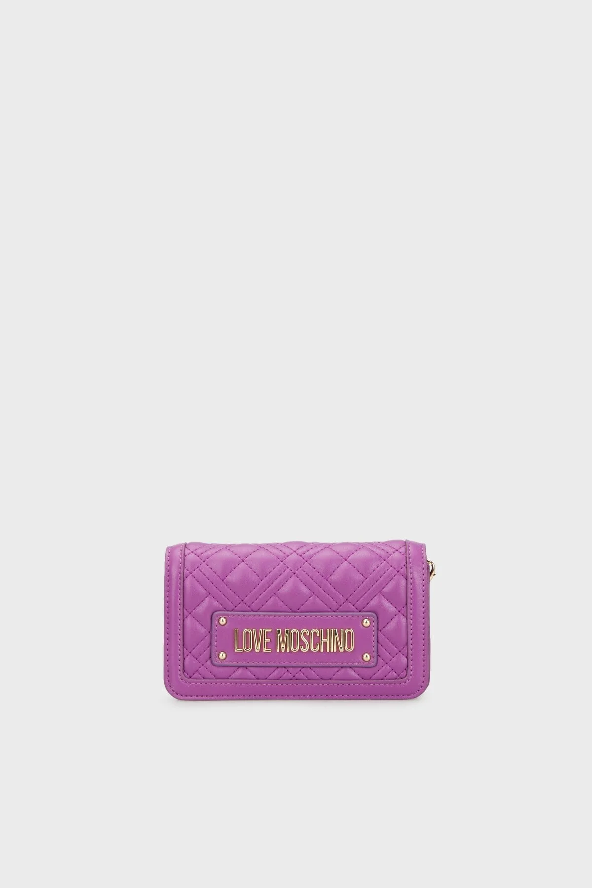 Love Moschino Logolu Zincir Askılı Kapitone Bayan Çanta JC5681PP1ILA0650 MOR - 1