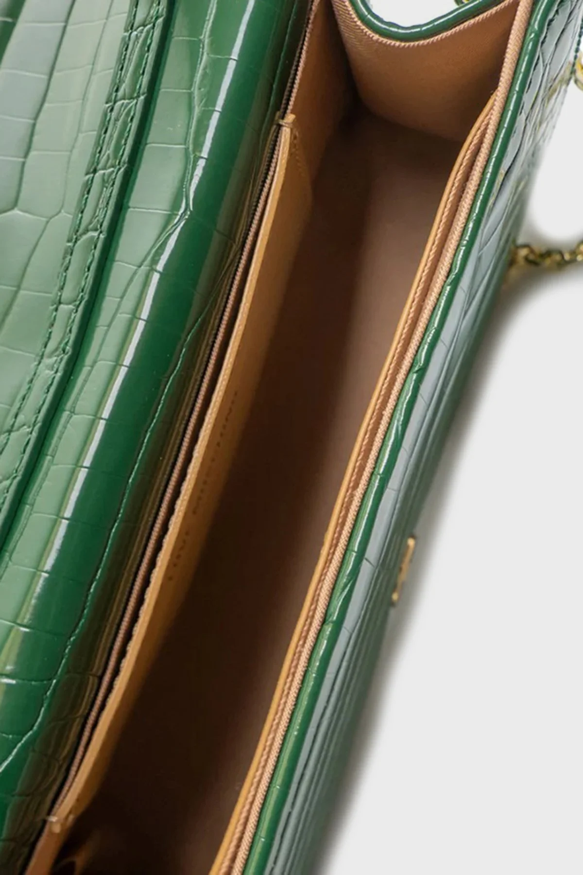 Love Moschino Logolu Zincir Askılı Krokodil Dokulu Bayan Çanta JC4079PP0LKJ0850 HAKİ - 3