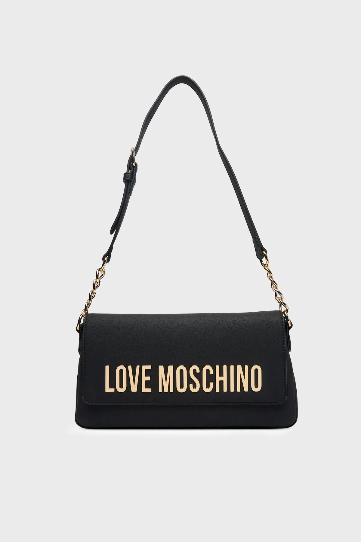 Love Moschino Logolu Zincir Detaylı Ayarlanabilir Askılı Bayan Çanta JC4109PP1OKD0000 SİYAH - 1