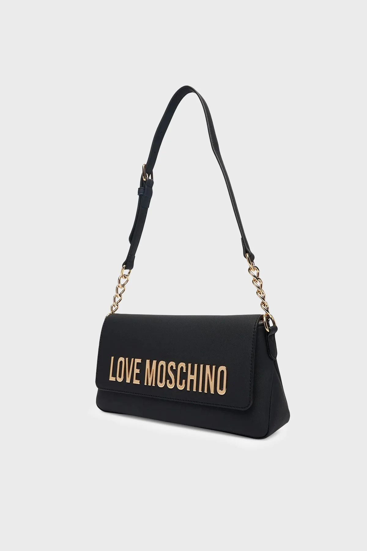 Love Moschino Logolu Zincir Detaylı Ayarlanabilir Askılı Bayan Çanta JC4109PP1OKD0000 SİYAH - 4
