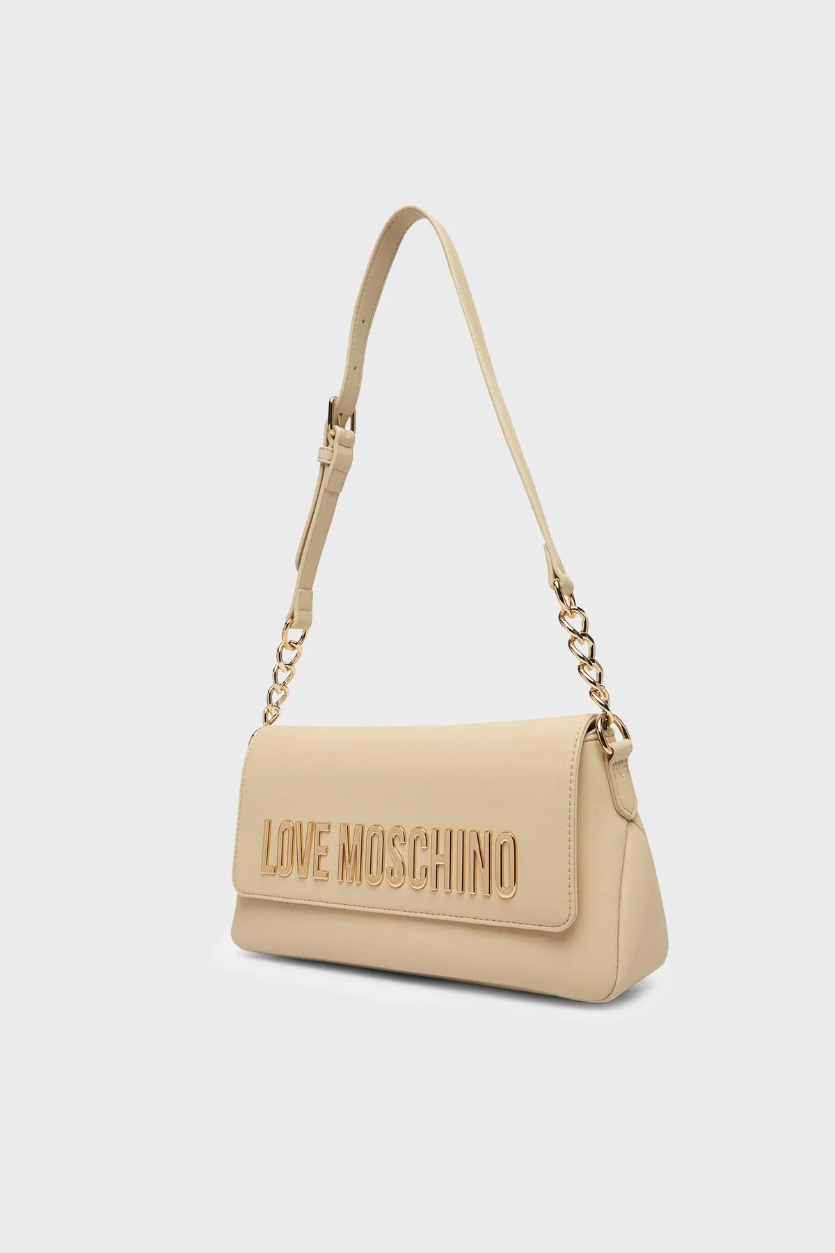 Love Moschino Logolu Zincir Detaylı Ayarlanabilir Askılı Bayan Çanta JC4109PP1OKD0129 BEJ - 4