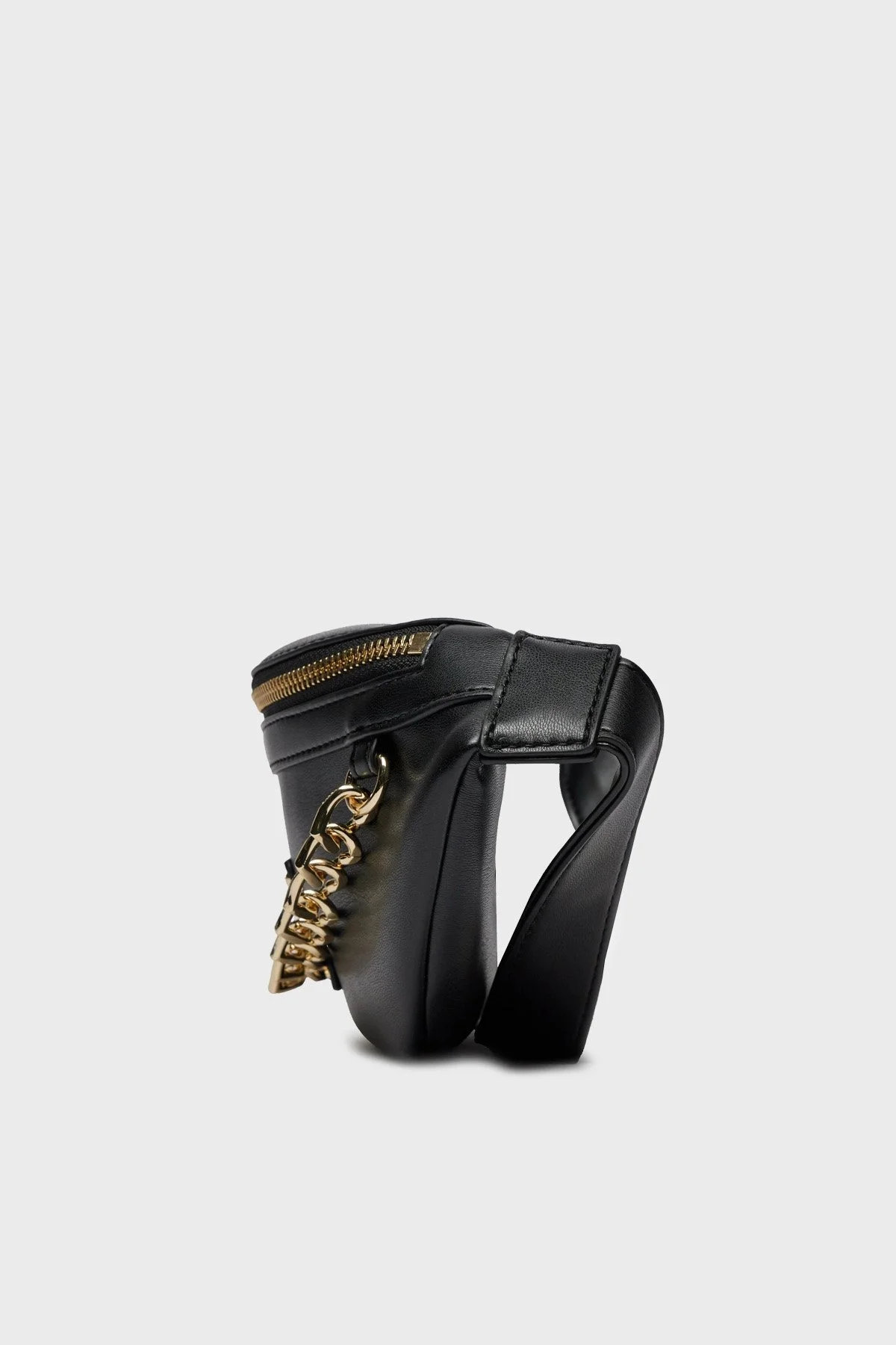 Love Moschino Logolu Zincir Detaylı Bayan Bel Çantası JC4123PP1ILN100A SİYAH - 4