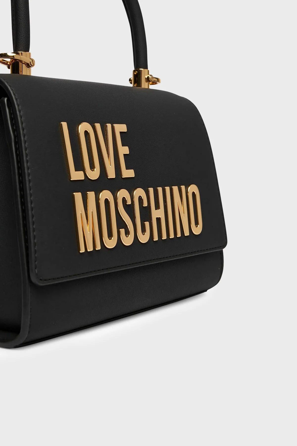 Love Moschino Logolu Zincir Detaylı Çıkarılabilir Askılı Bayan Çanta JC4024PP1OKD0000 SİYAH - 6
