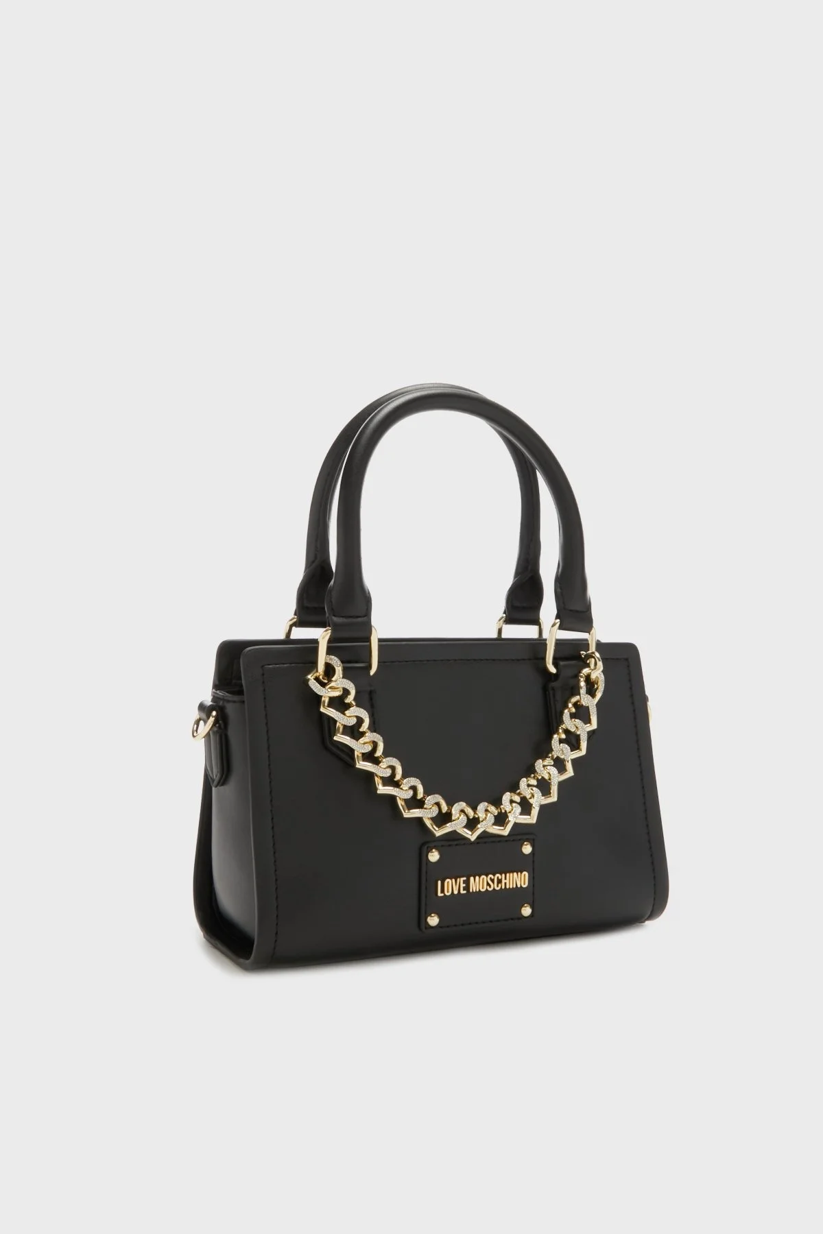 Love Moschino Logolu Zincir Detaylı Çıkarılabilir Uzatma Askılı Bayan Çanta JC4126PP1ILN100A SİYAH - 3