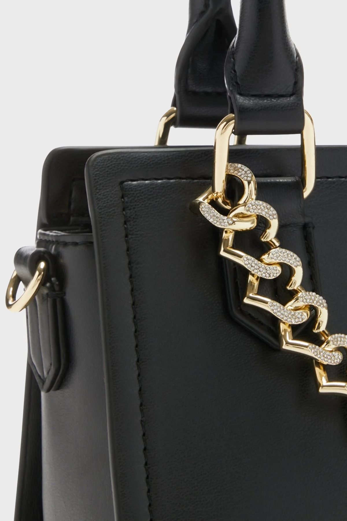 Love Moschino Logolu Zincir Detaylı Çıkarılabilir Uzatma Askılı Bayan Çanta JC4126PP1ILN100A SİYAH - 4