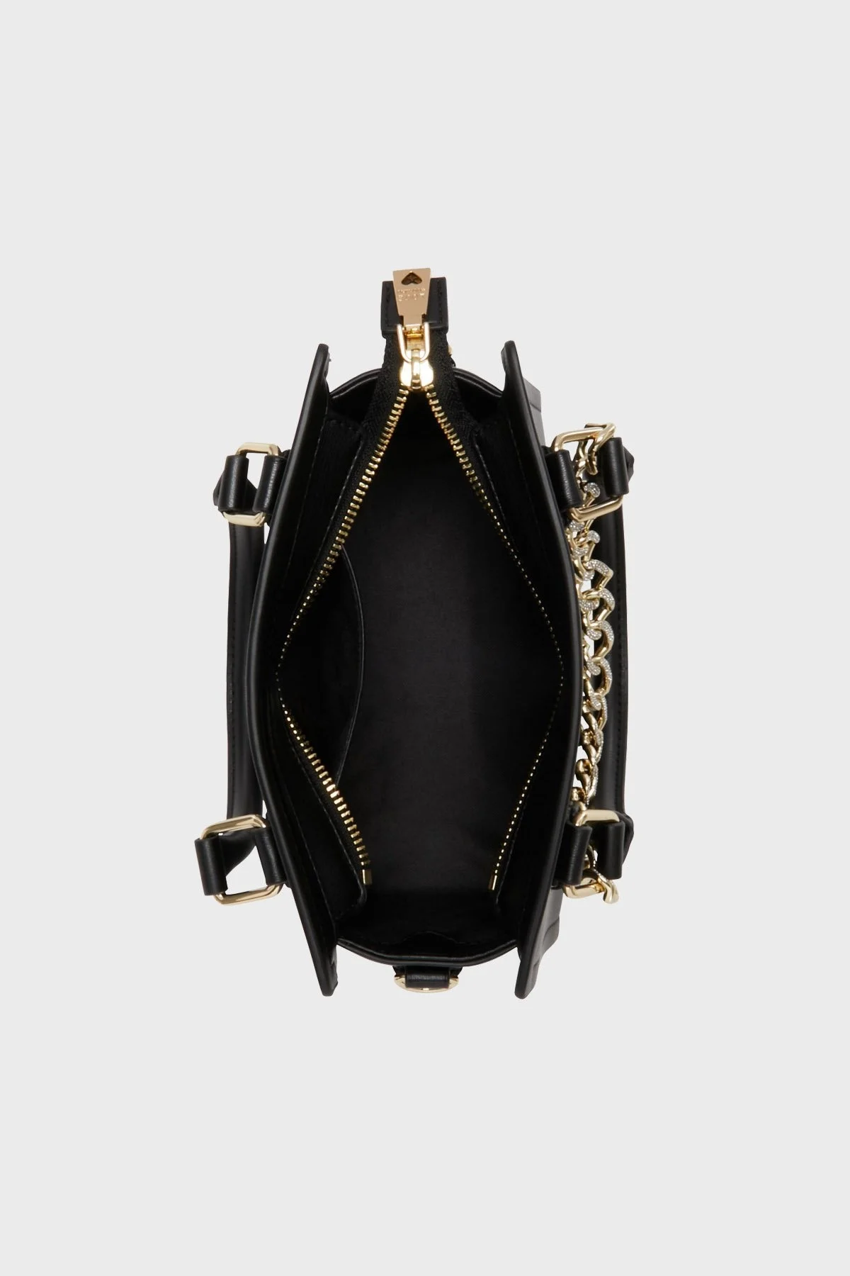 Love Moschino Logolu Zincir Detaylı Çıkarılabilir Uzatma Askılı Bayan Çanta JC4126PP1ILN100A SİYAH - 5