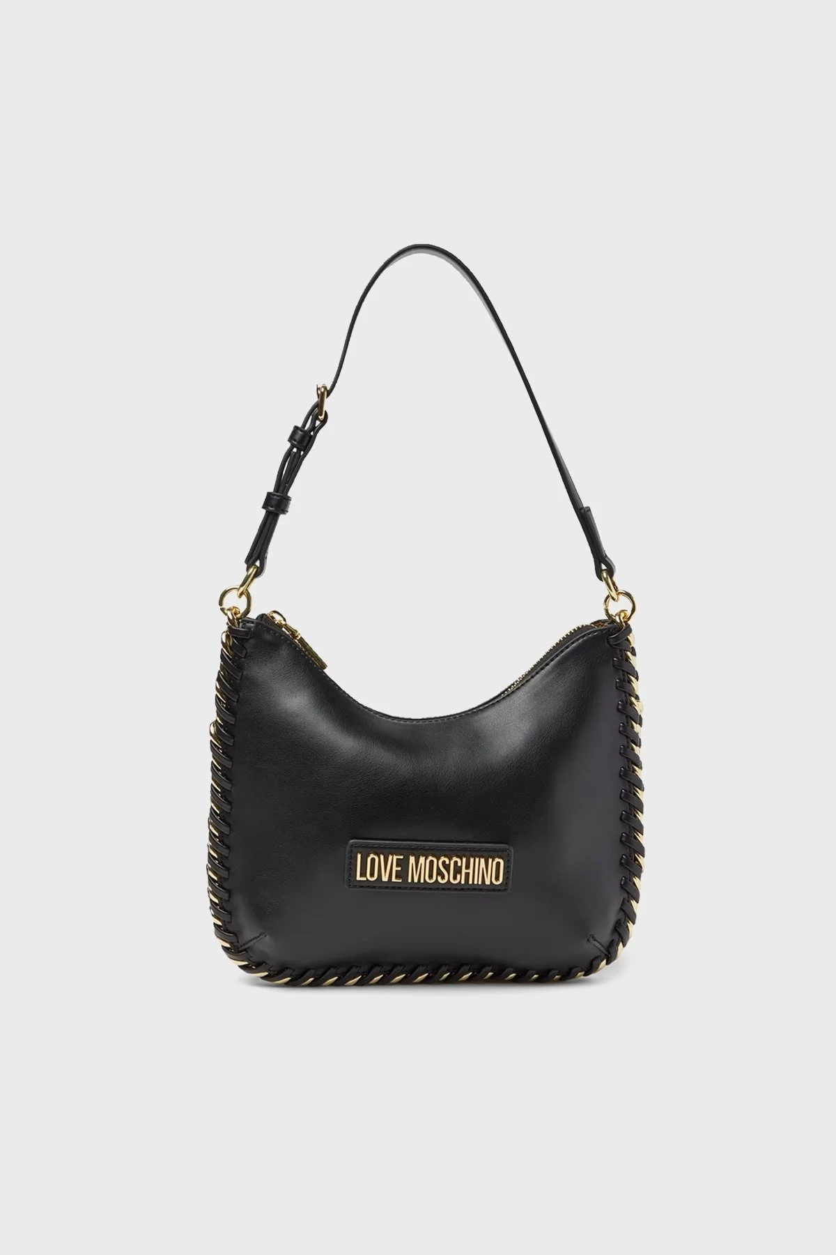 Love Moschino Logolu Zincir Detaylı Fermuarlı Bayan Çanta JC4243PP0GKQ0000 SİYAH - 1