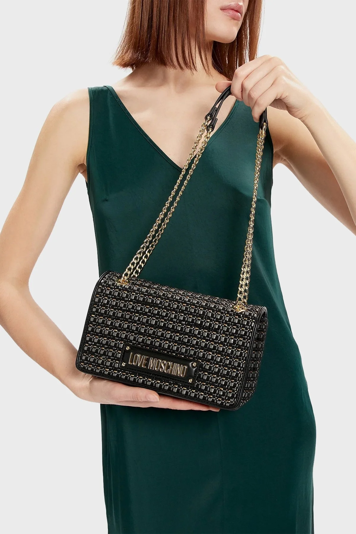 Love Moschino Logolu ZincirAskılı Bayan Çanta JC4242PP0IKC100A SİYAH - 2