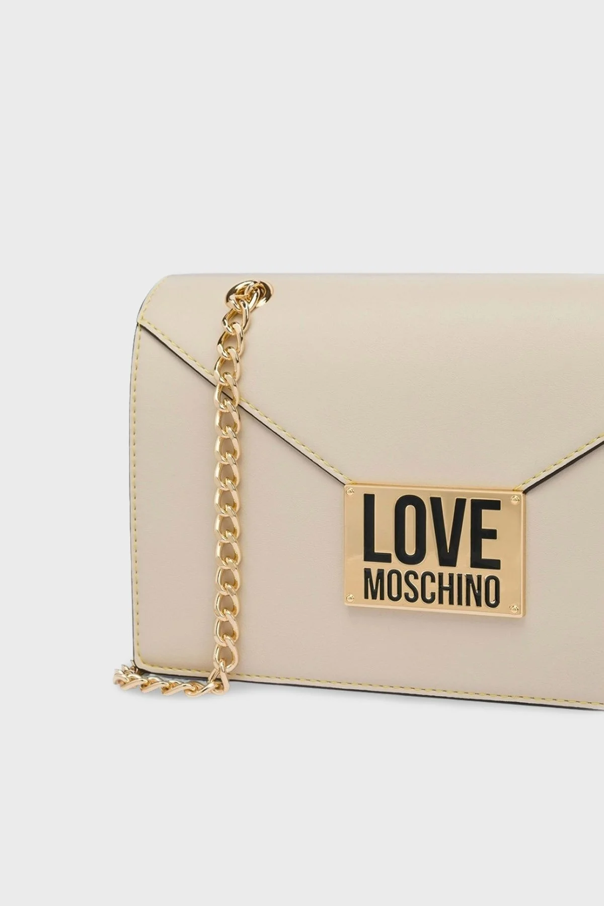 Love Moschino Logolu Zincirli Bayan Çanta JC4073PP1LLG111A BEJ - 3