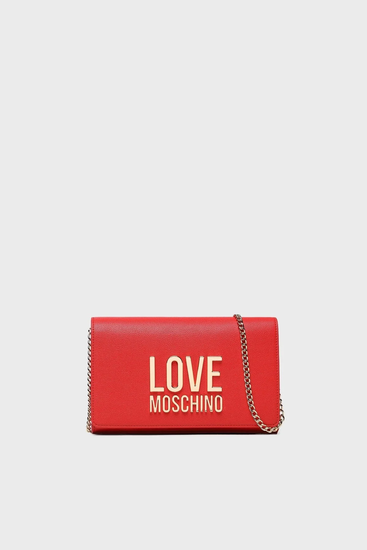 Love Moschino Logolu Zincirli Çapraz Askılı Bayan Çanta JC4127PP1HLI0500 KIRMIZI - 1