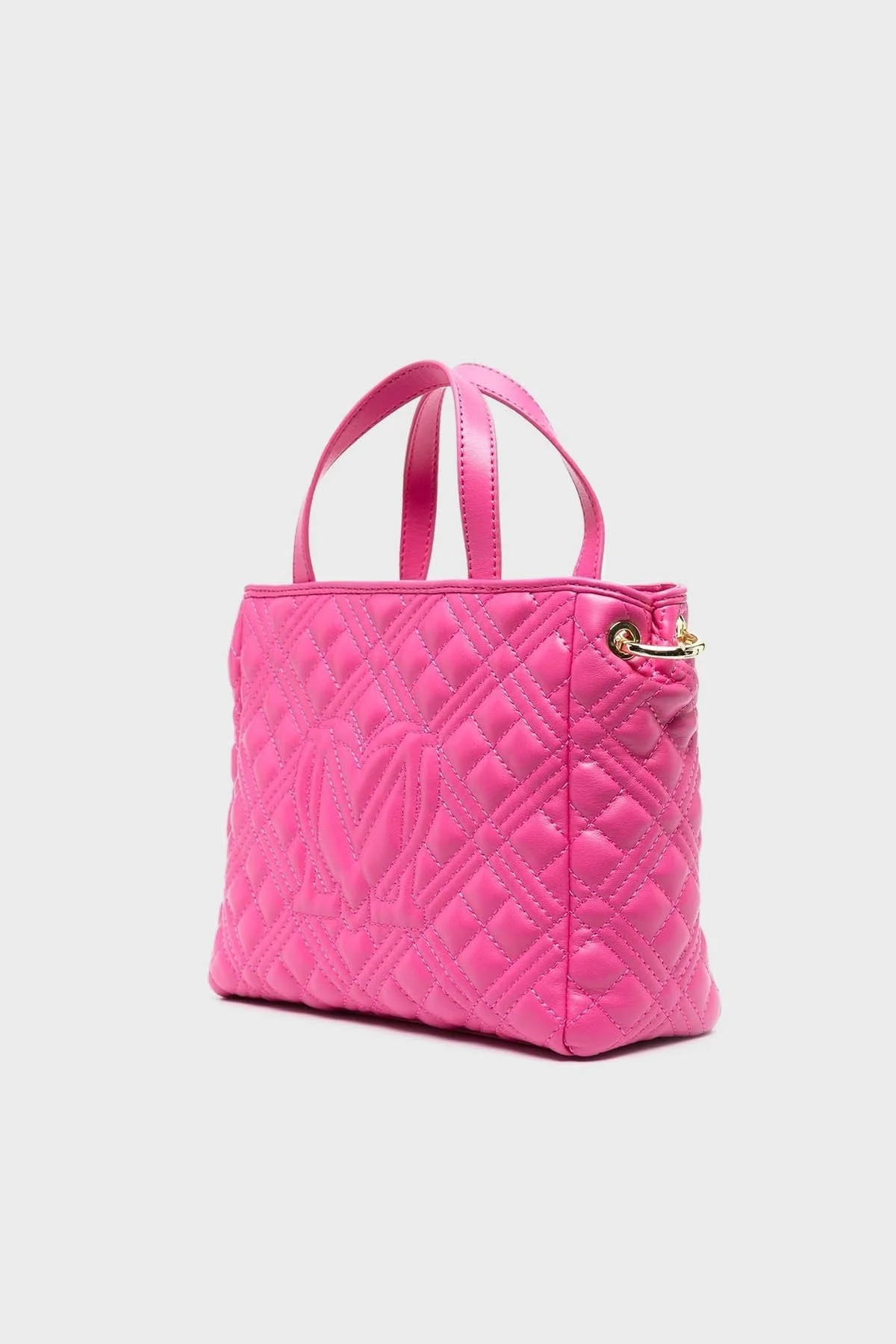 Love Moschino Logolu Zincirli Kapitone Bayan Çanta JC4020PP1GLA0615 FUŞYA - 3