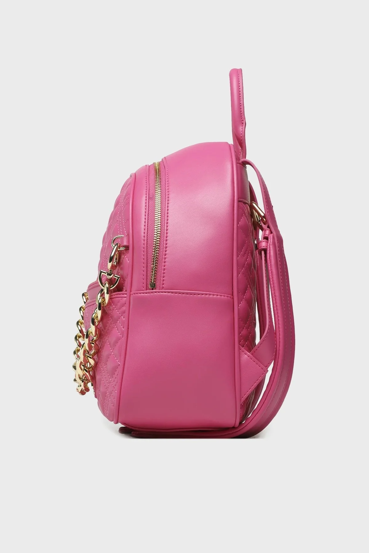 Love Moschino Logolu Zincirli Kapitone Bayan Sırt Çantası JC4018PP1GLA0615 FUŞYA - 4