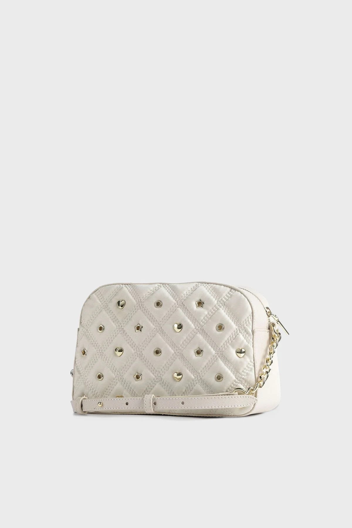 Love Moschino Logolu Zincirli Omuz Askılı Kapitone Bayan Çanta JC4270PP0GKC110B BEJ - 2