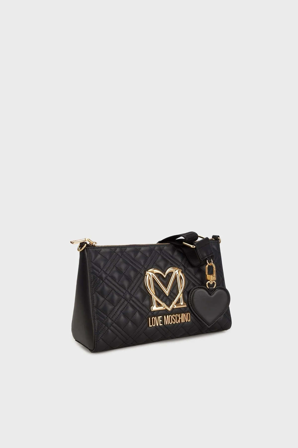 Love Moschino Metal Logolu Hakiki Deri Çıkarılabilir Askılı Bayan Çanta JC4300PP0MK1200A SİYAH - 4