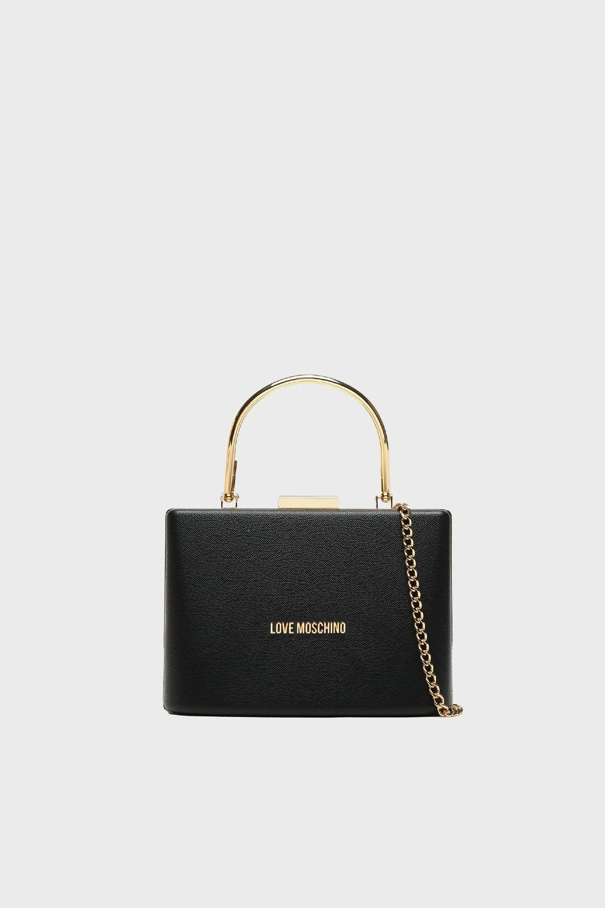 Love Moschino Metal Saplı Çıkarılabilir Zincir Askılı Bayan Çanta JC4047PP1HLR0000 SİYAH - 1