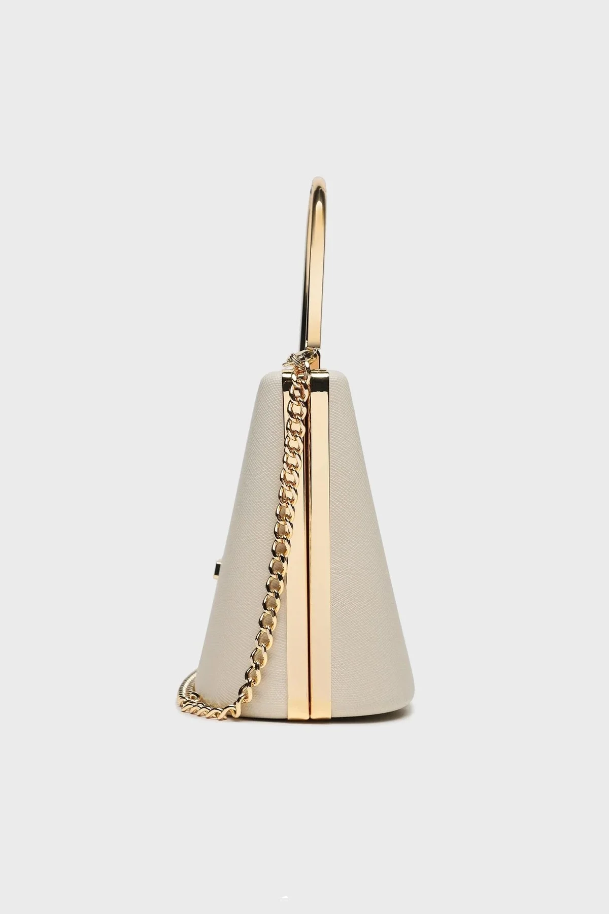 Love Moschino Metal Saplı Çıkarılabilir Zincir Askılı Bayan Çanta JC4047PP1HLR0110 EKRU - 3