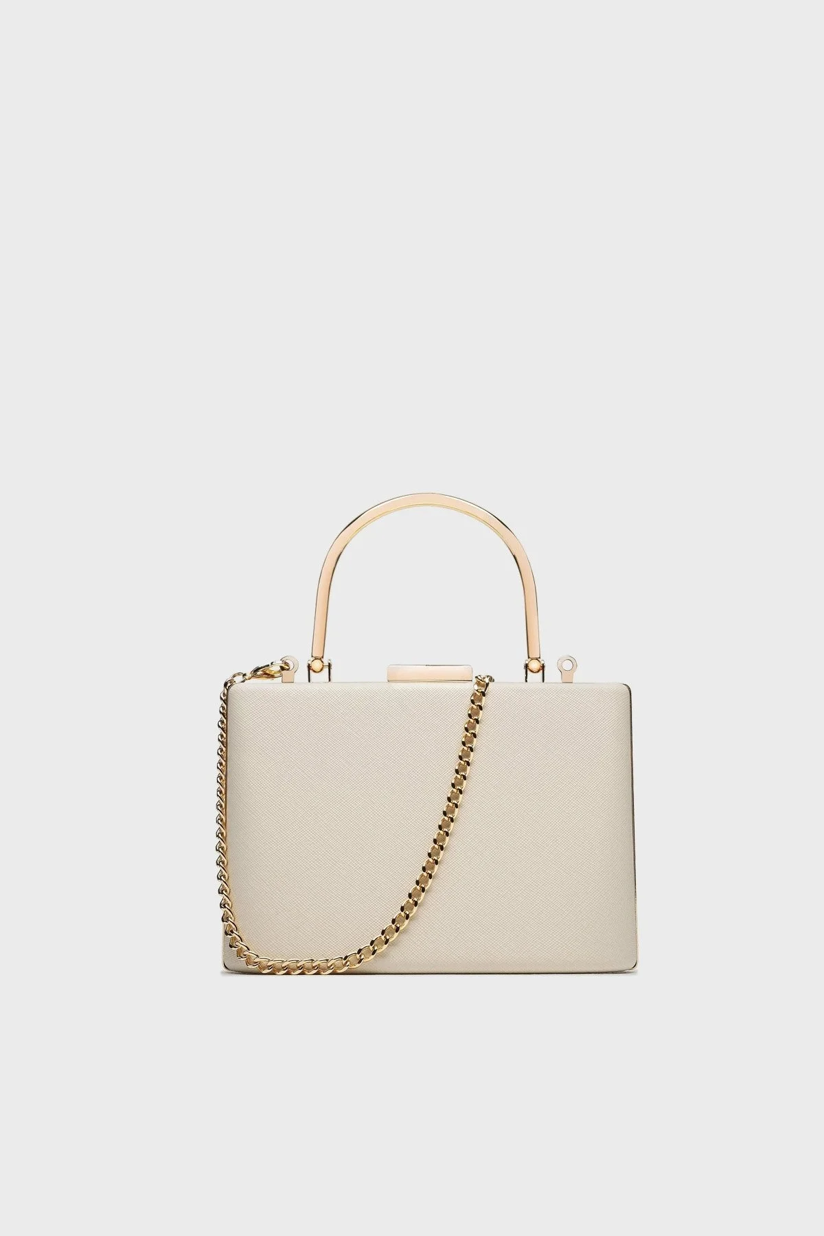 Love Moschino Metal Saplı Çıkarılabilir Zincir Askılı Bayan Çanta JC4047PP1HLR0110 EKRU - 4