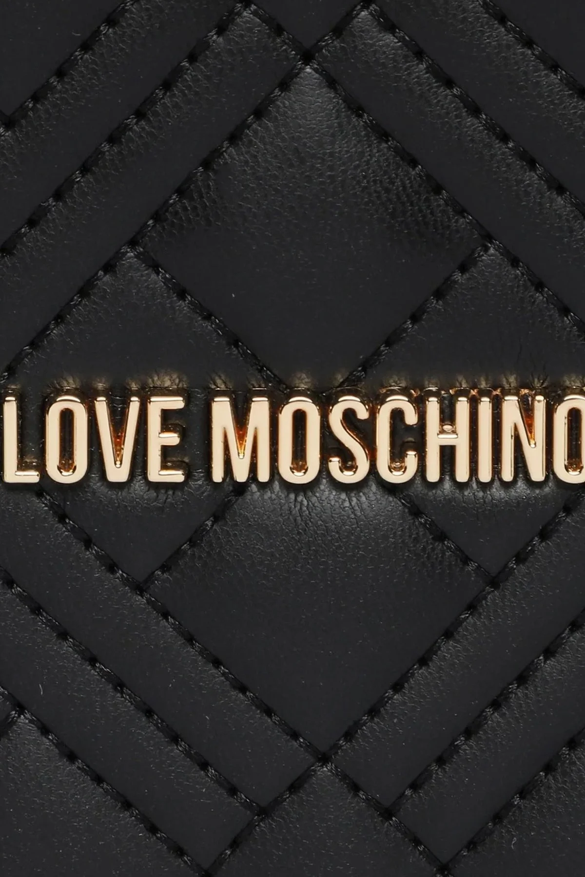 Love Moschino Metal Saplı Çıkarılabilir Zincir Askılı Kapitone Bayan Çanta JC4047PP1HLH0000 SİYAH - 4
