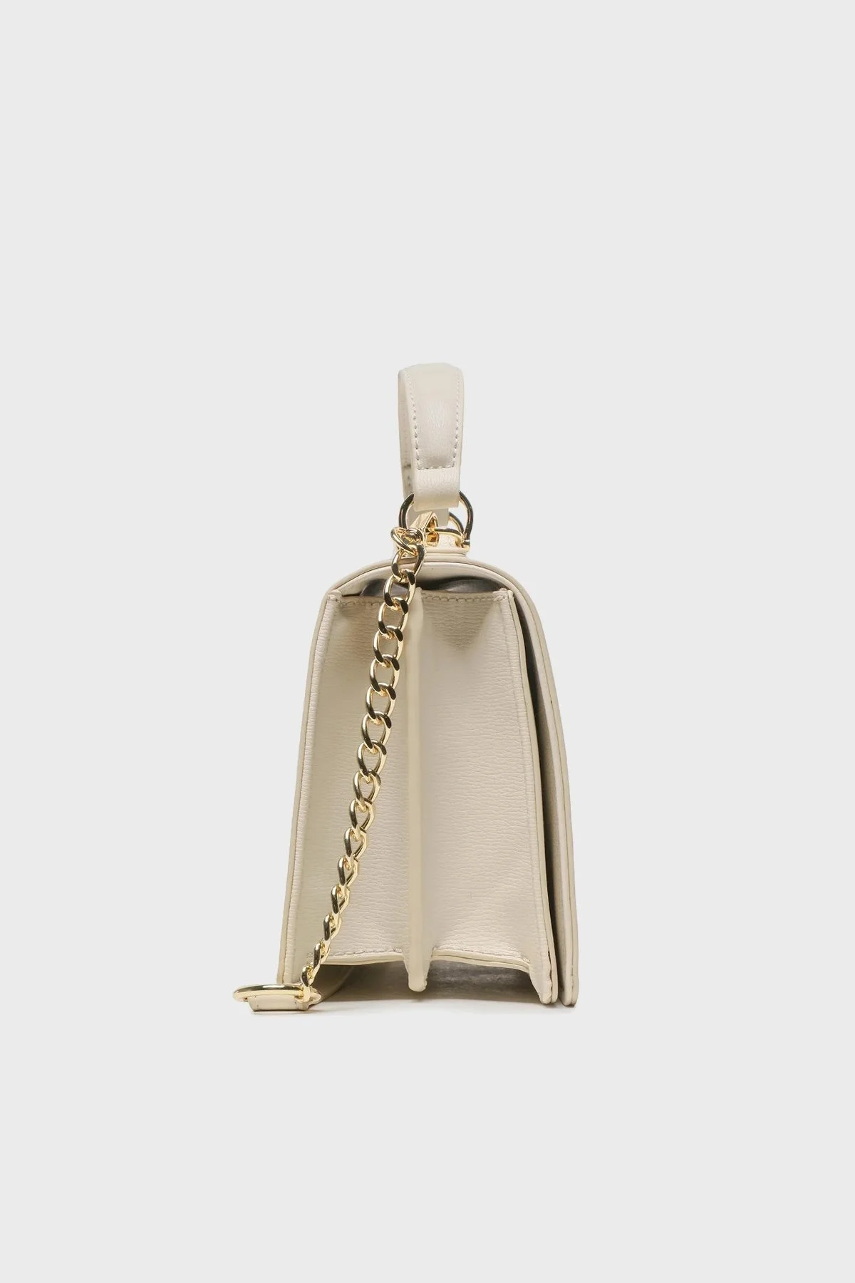 Love Moschino Mini Cüzdanlı Ayarlanabilir Ve Çıkarılabilir Omuz Askılı Bayan Çanta JC4081PP1HLD0110 EKRU - 4