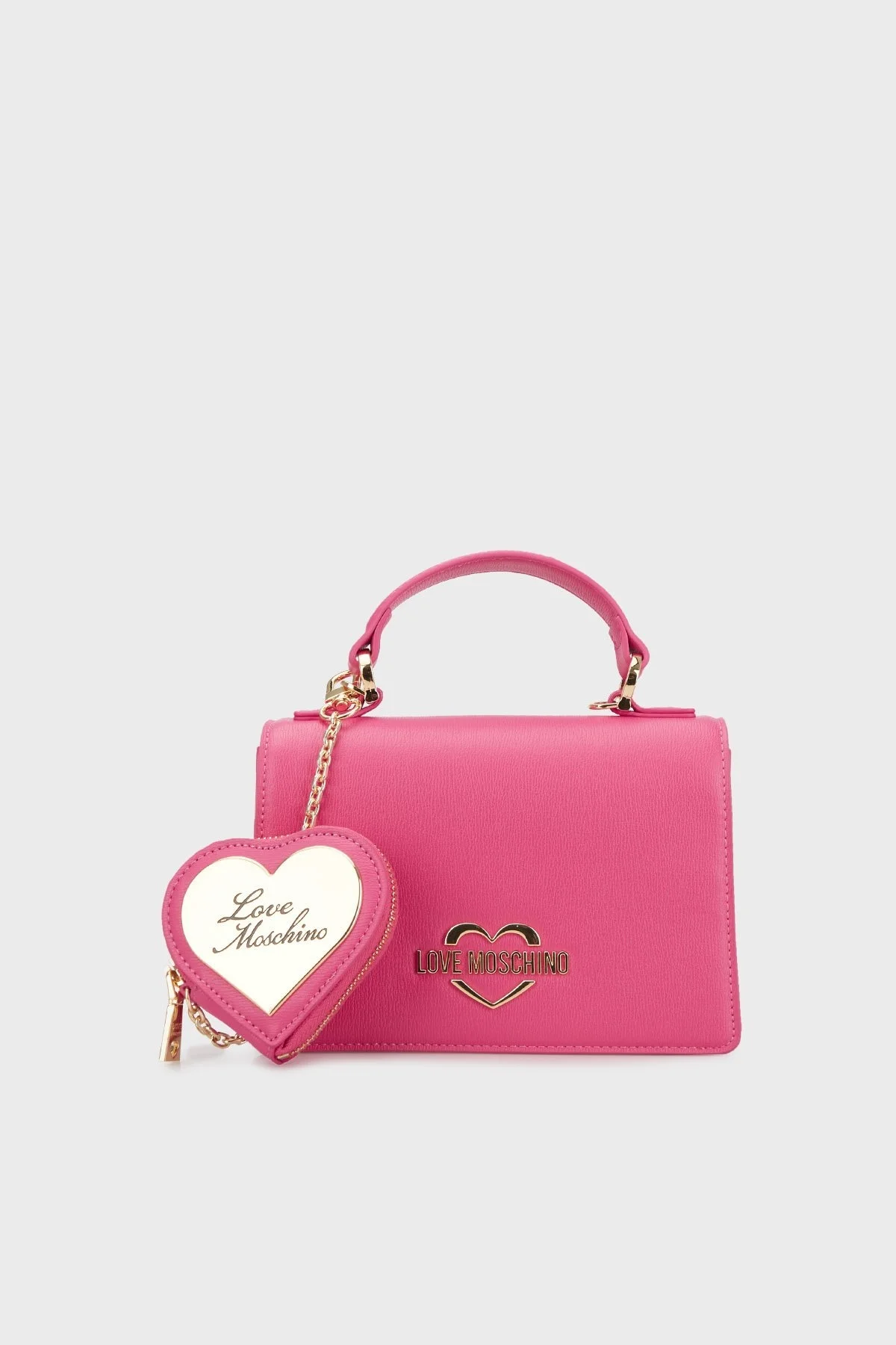 Love Moschino Mini Cüzdanlı Ayarlanabilir Ve Çıkarılabilir Omuz Askılı Bayan Çanta JC4081PP1HLD0615 FUŞYA - 1