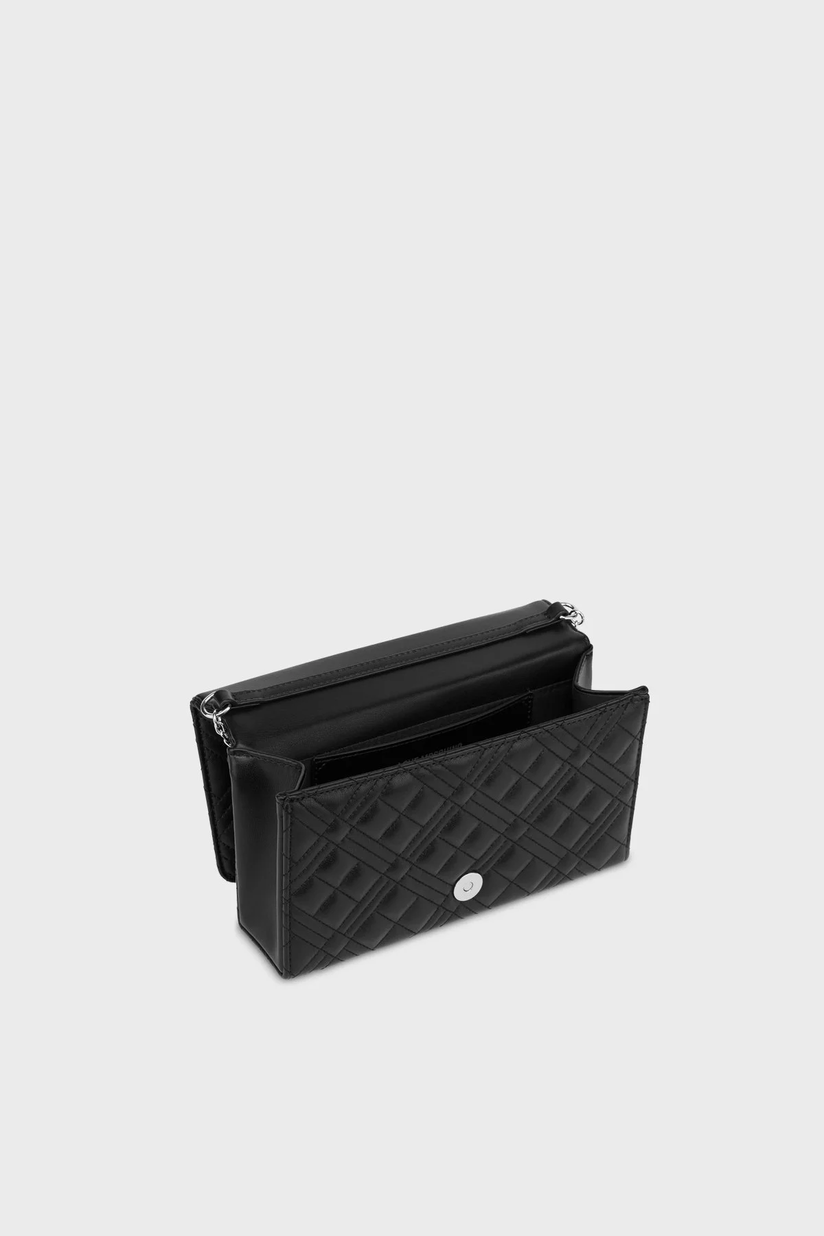 Love Moschino Parlak Kapitoneli Zincir Askılı Bayan Çanta JC4079PP1MLA000B SİYAH - 4