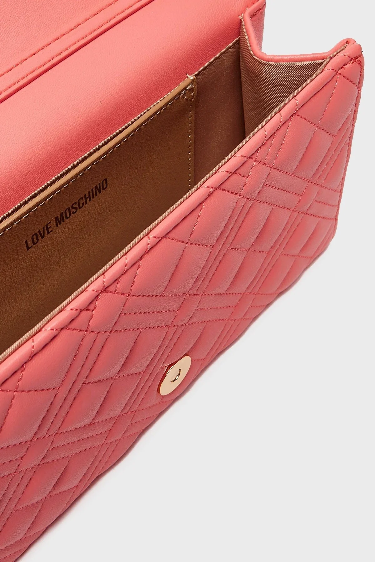 Love Moschino Parlak Kapitoneli Zincir Askılı Bayan Çanta JC4079PP1MLA0464 PEMBE - 7