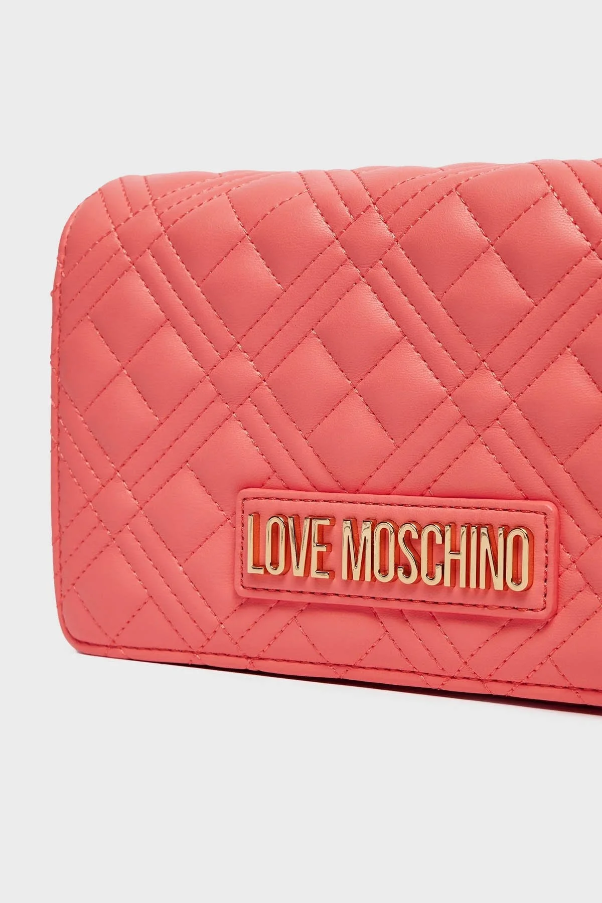 Love Moschino Parlak Kapitoneli Zincir Askılı Bayan Çanta JC4079PP1MLA0464 PEMBE - 8