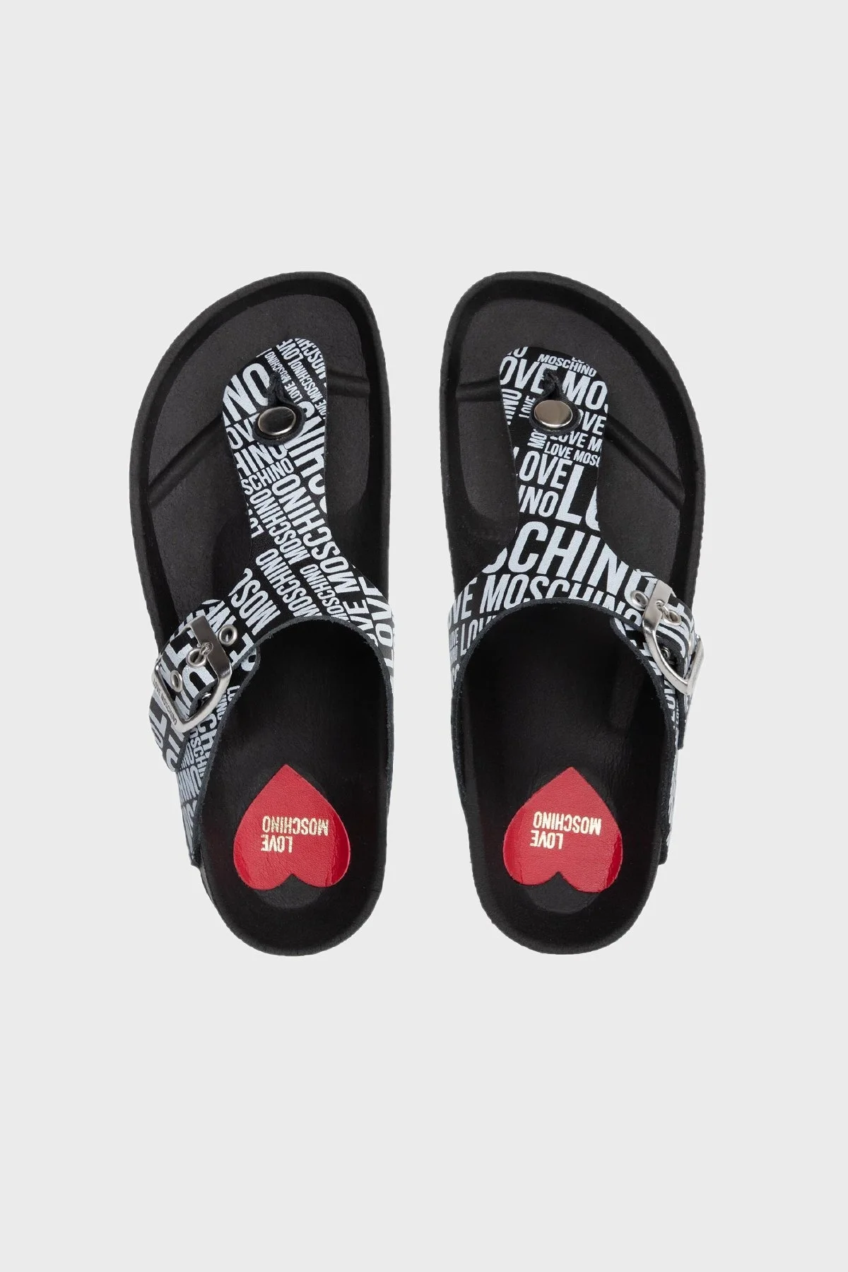 Love Moschino Parmak Arası Bayan Terlik JA28133G1EIJ000A SİYAH - 6